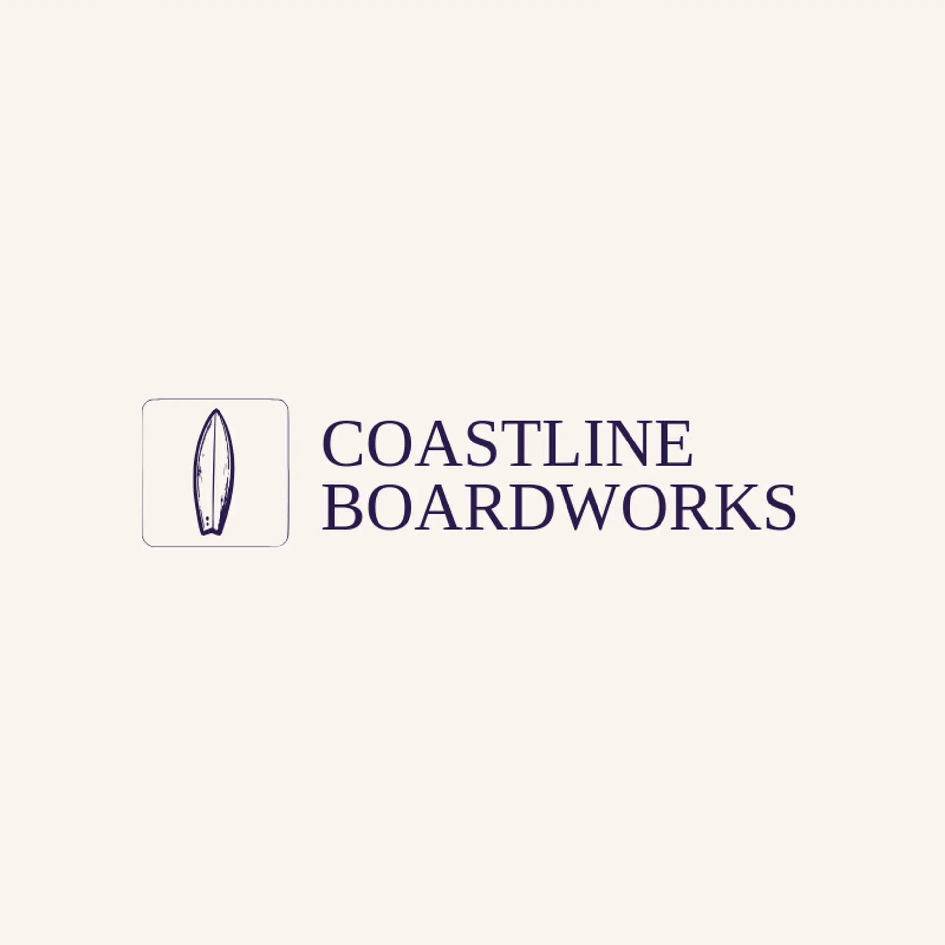 Coastline Boardworks logo for surfboard
