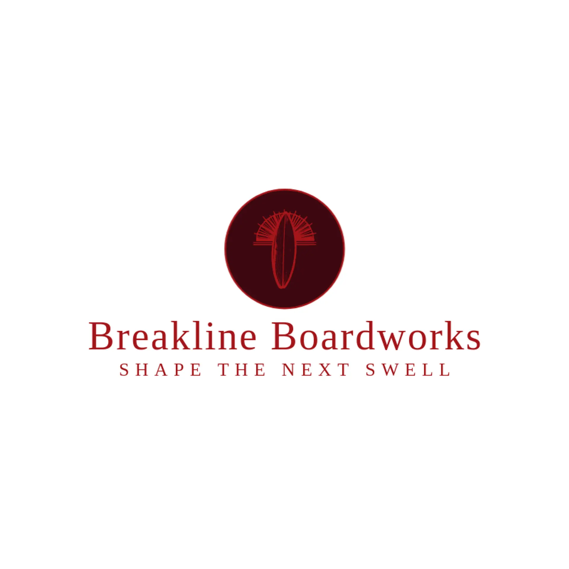 Breakline Boardworks logo for surfboard