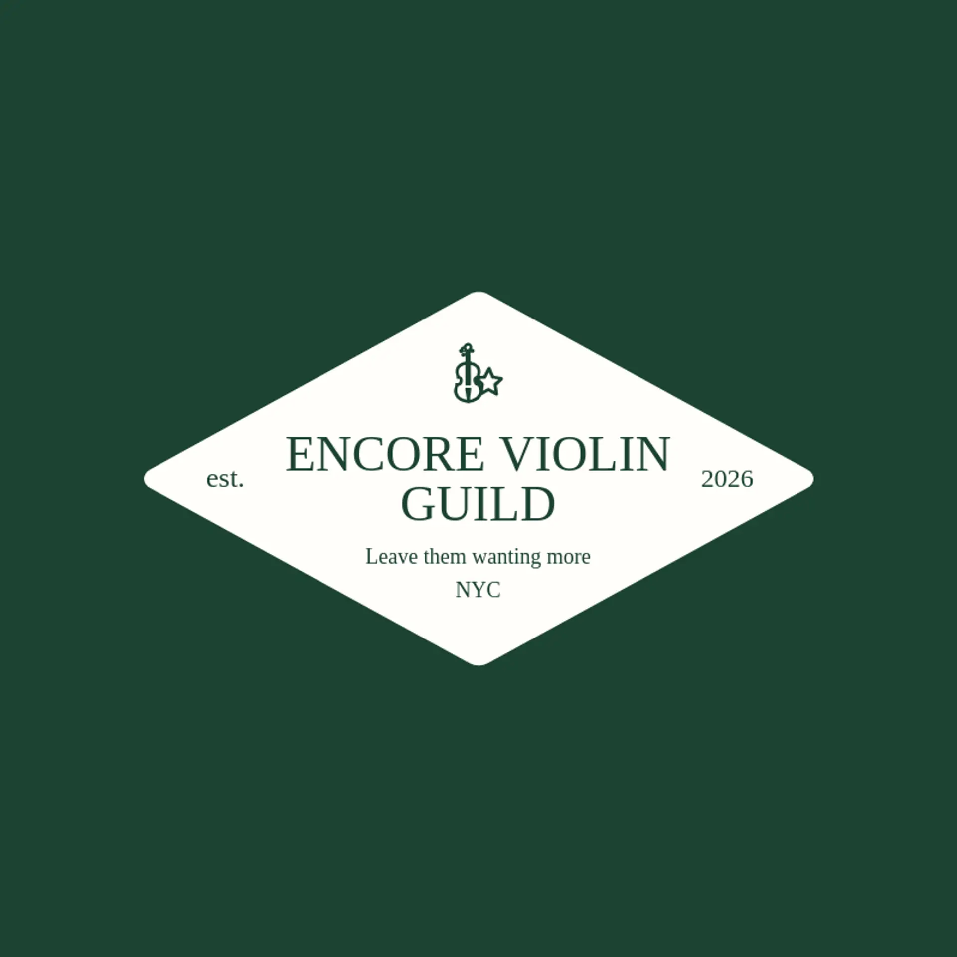 Encore Violin Guild logo for violin