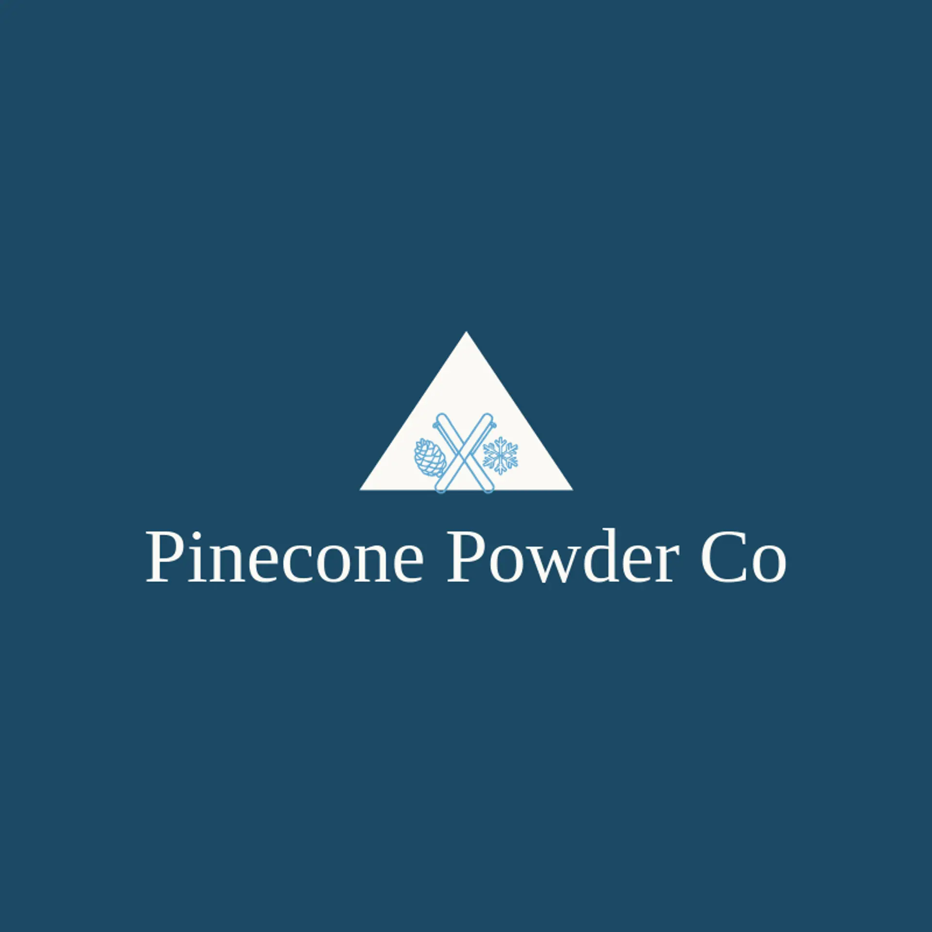 Pinecone Powder Co logo for skiing