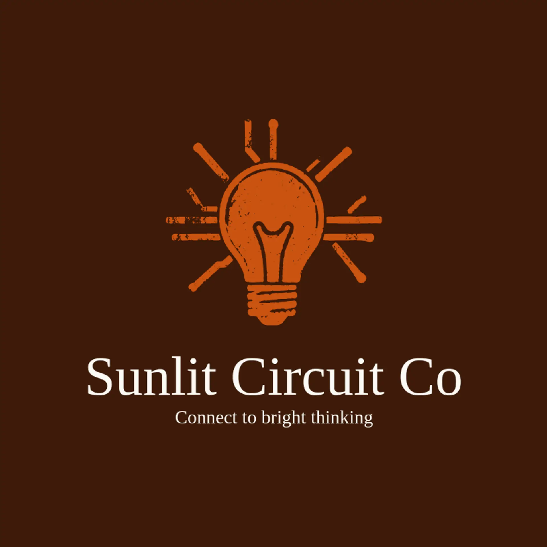 Sunlit Circuit Co logo for light bulb