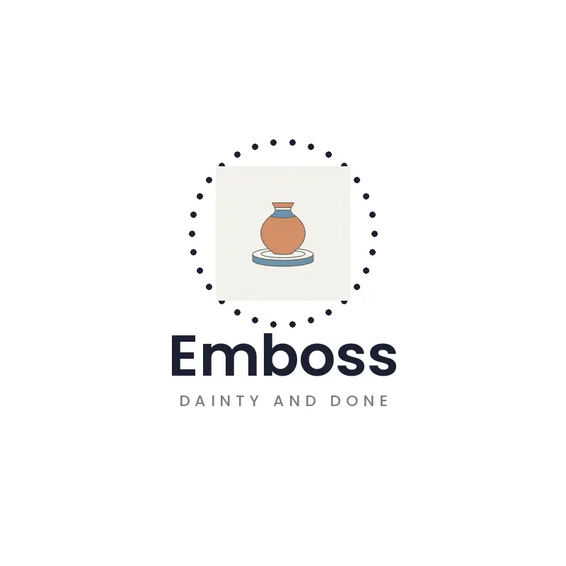 Pottery vase craft logo