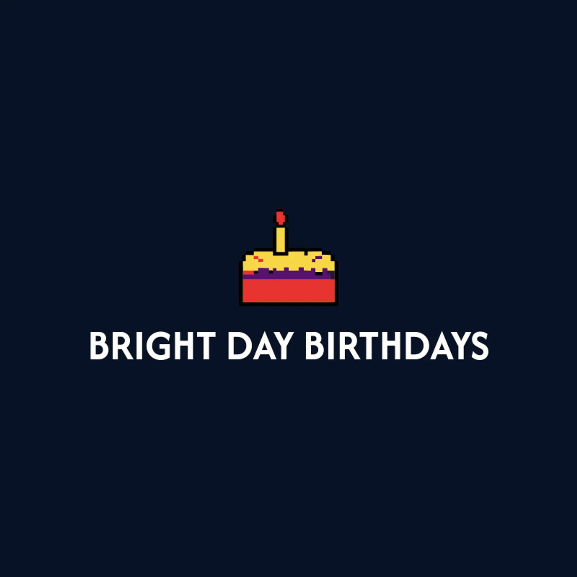 Bright Day Birthdays logo for birthday