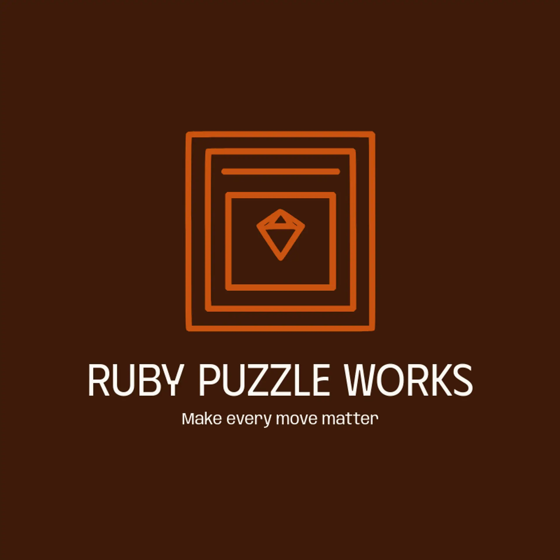 Ruby Puzzle Works logo for game