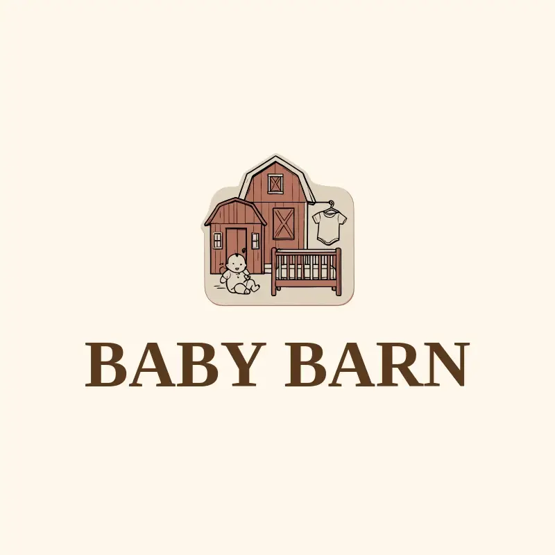The baby store name Baby Barn as a branded logo with a color icon