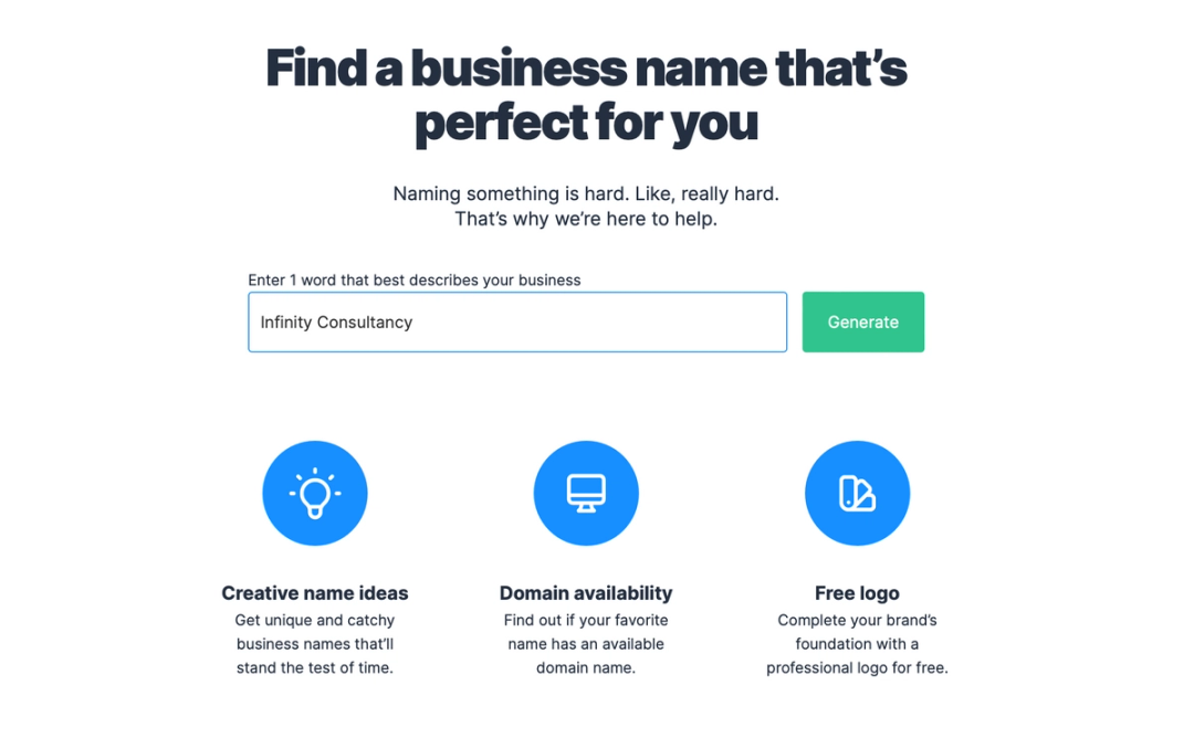 Small business name generator