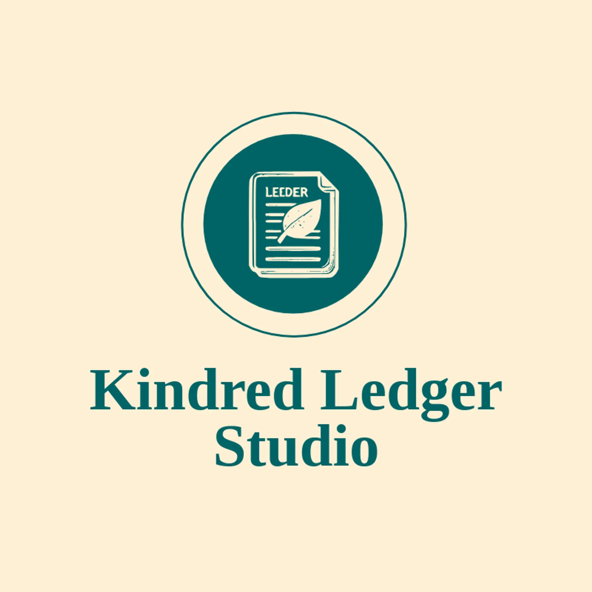 Kindred Ledger Studio logo for bookkeeping