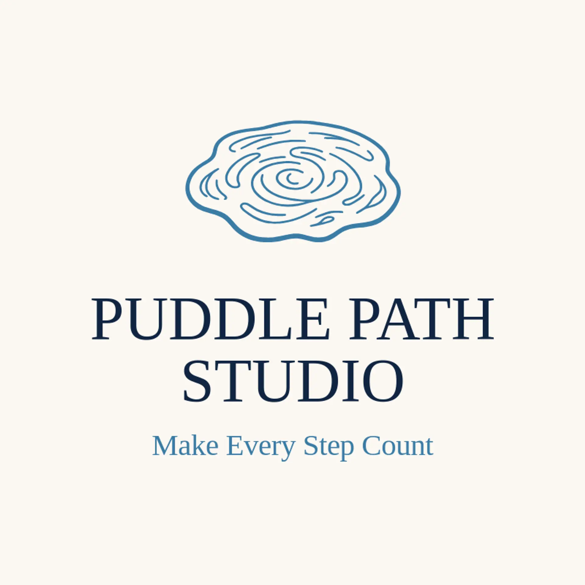 Puddle Path Studio logo for rain