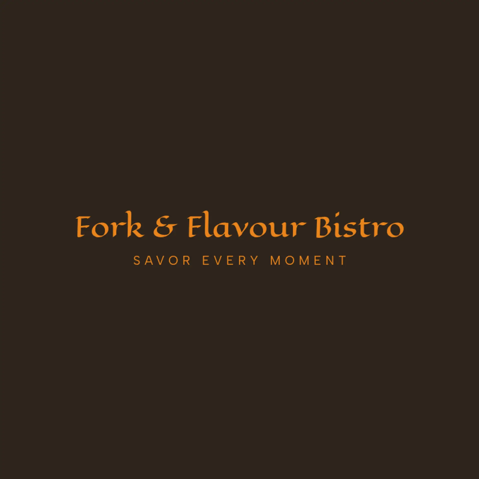 Fork & Flavour Bistro logo for food restaurant