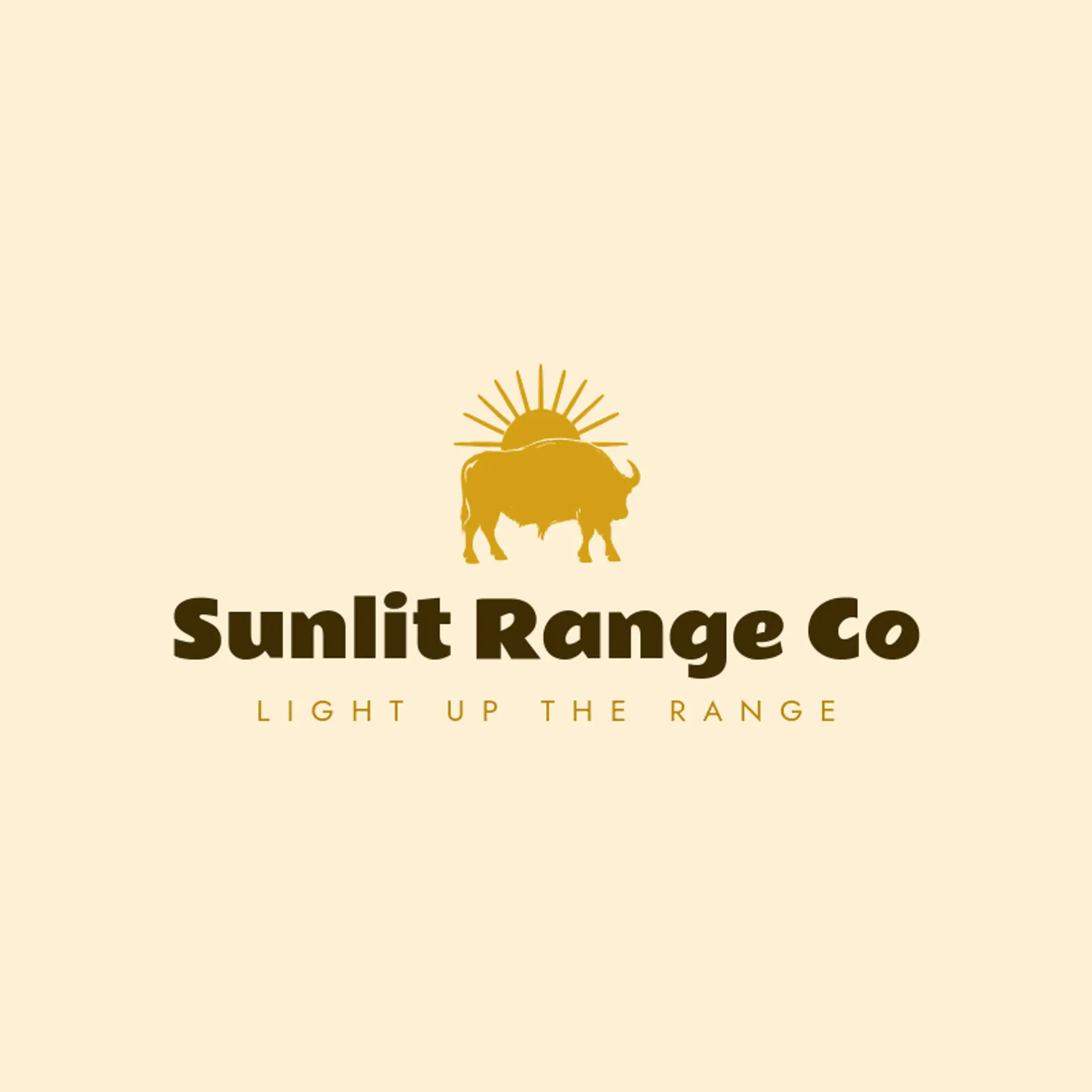 Sunlit Range Co logo for buffalo