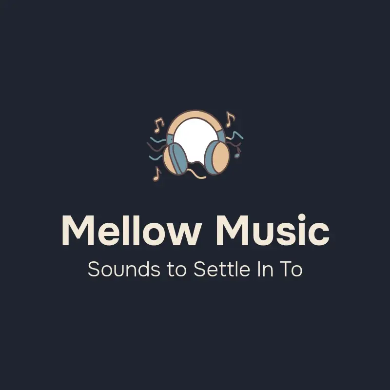 The song name Mellow Music as a branded logo with a color icon