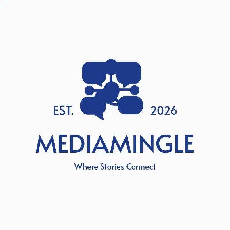 The YouTube name MediaMingle as a branded logo with a single color icon