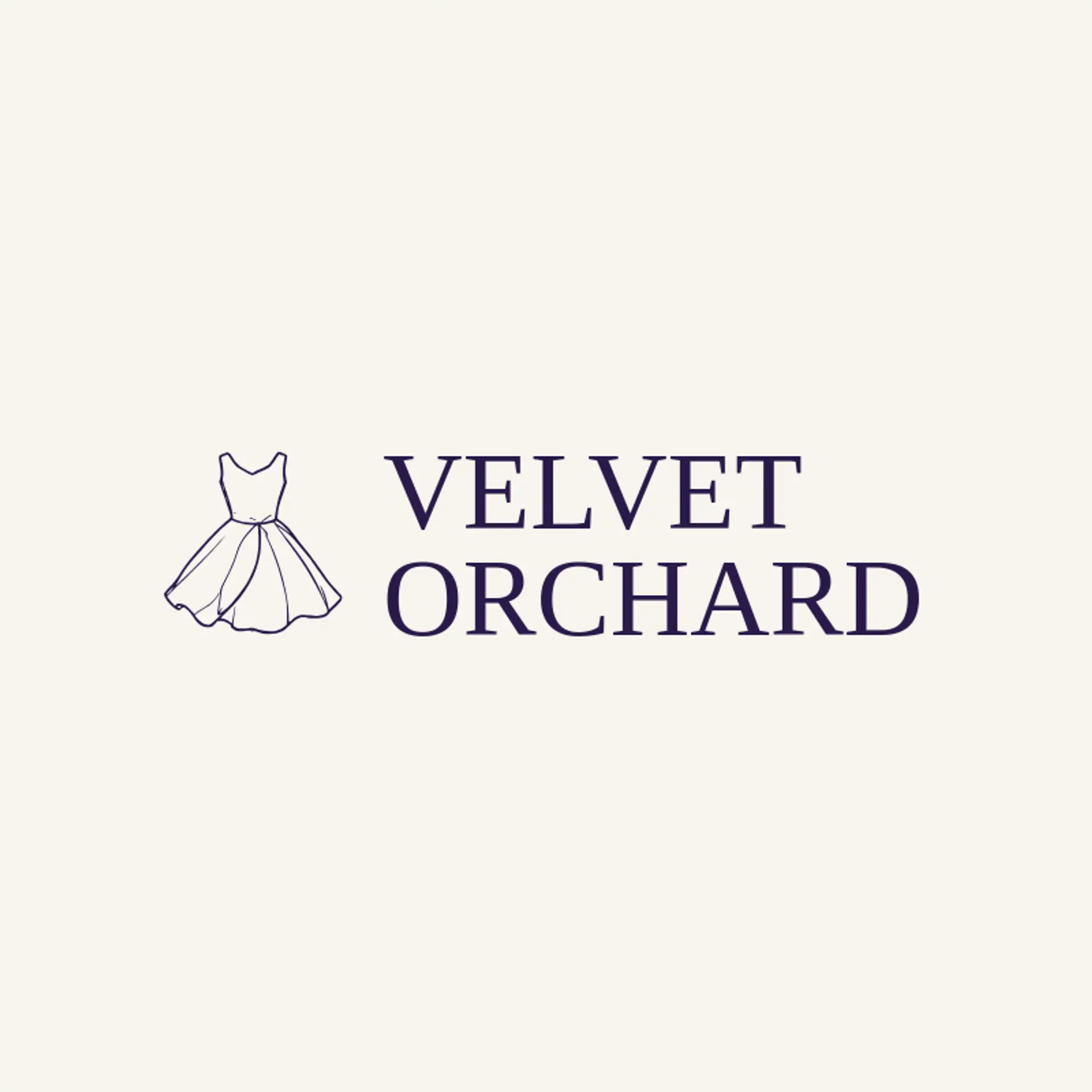 Velvet Orchard logo for clothing store