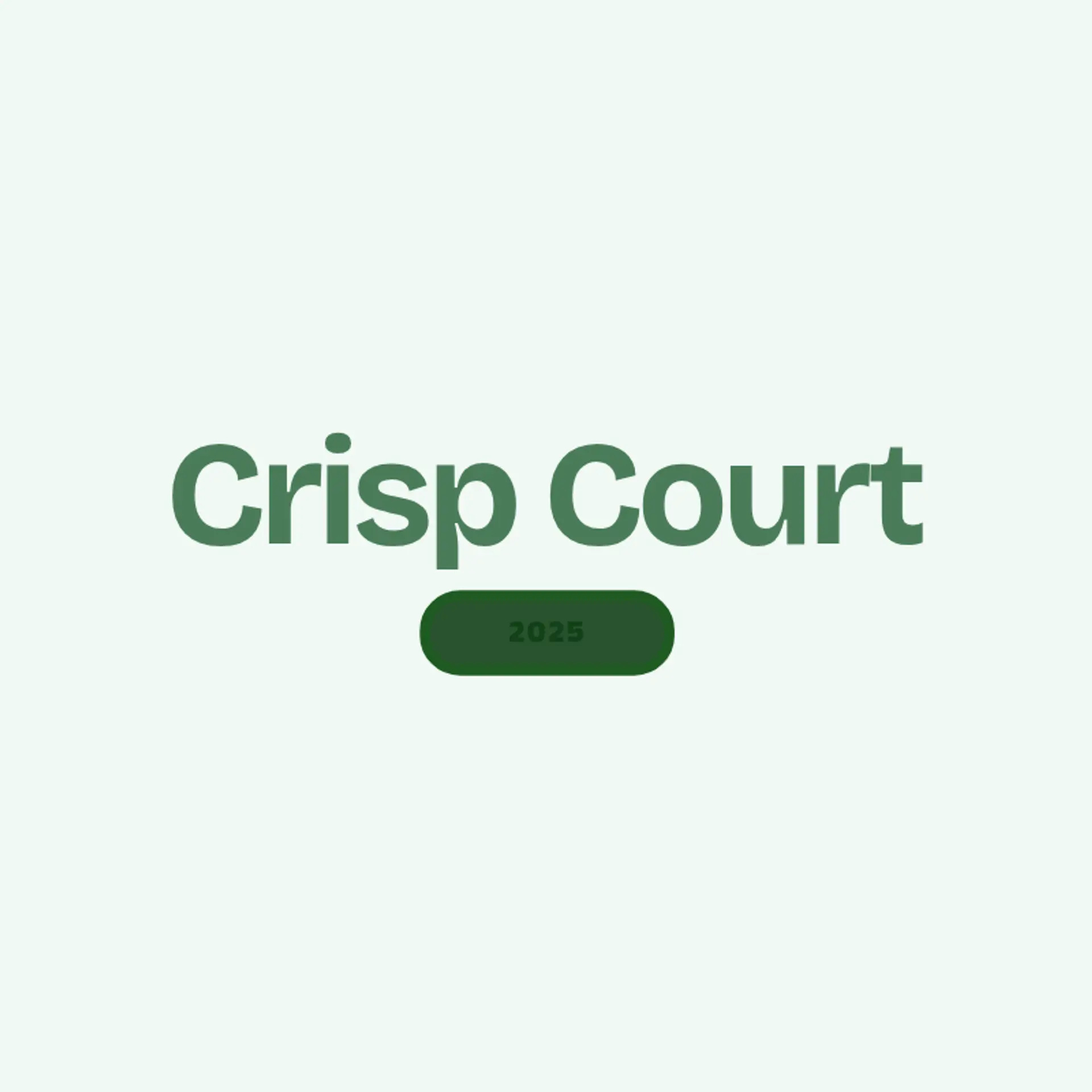 Crisp Court logo for cool restaurant