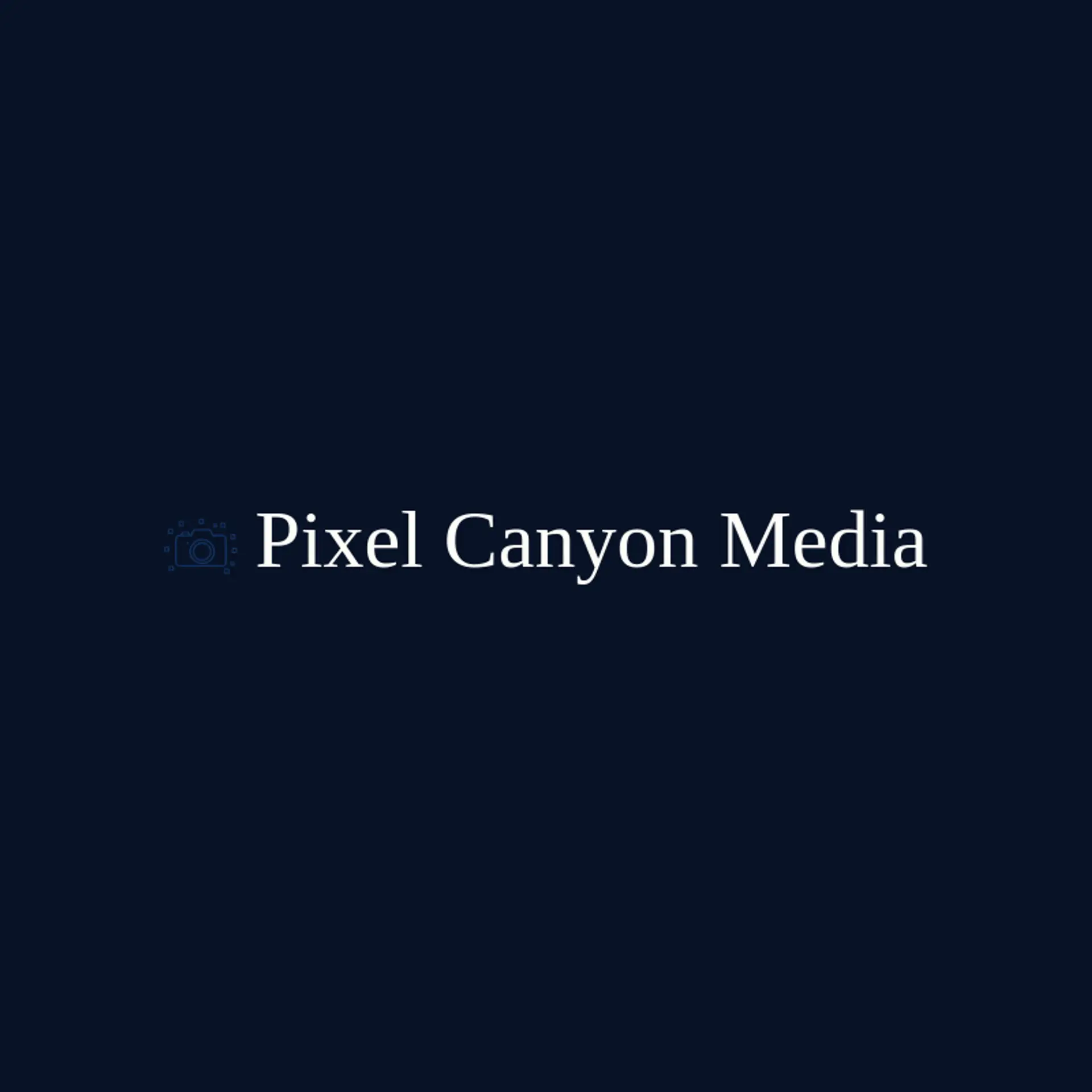 Pixel Canyon Media logo for video camera