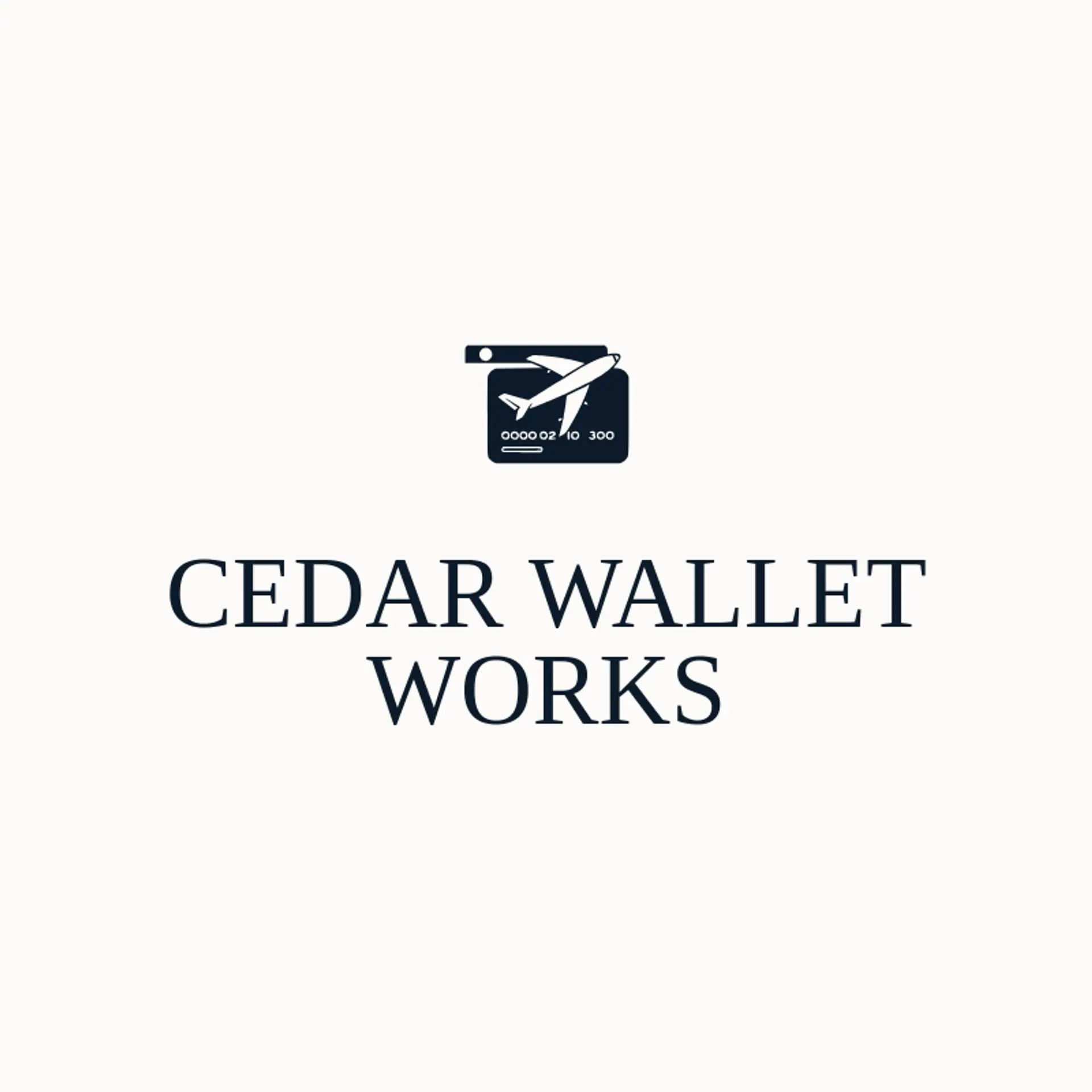 Cedar Wallet Works logo for credit card