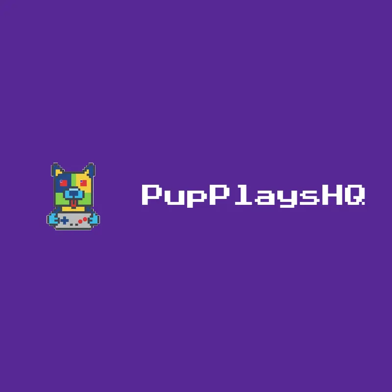 Dog playing a Roblox game logo for a pet world