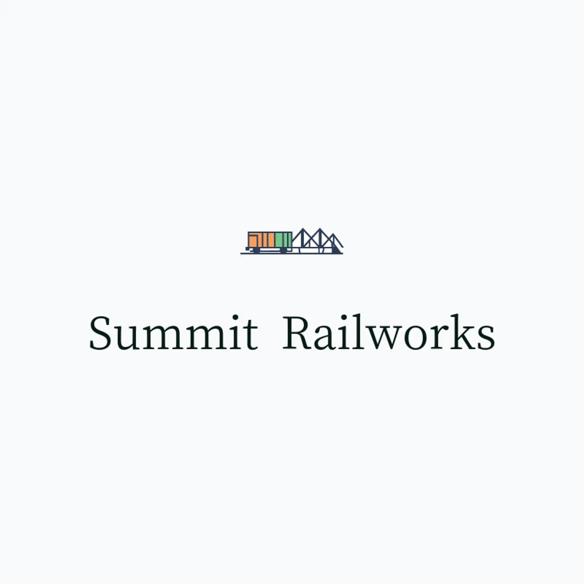 Summit Railworks logo for train