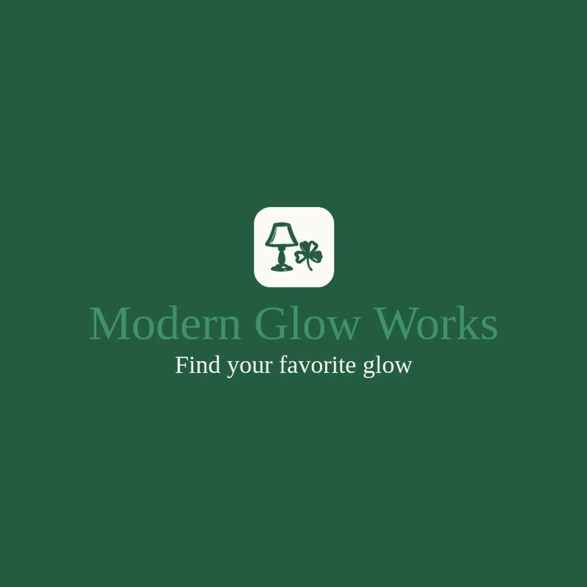 Modern Glow Works logo for lamp