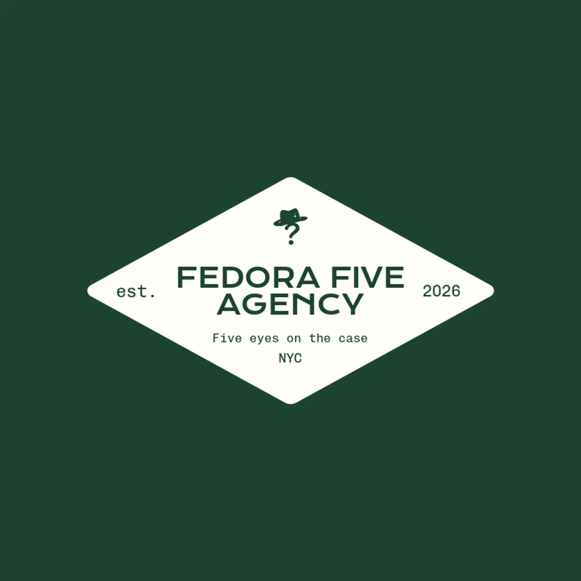 Fedora Five Agency logo for detective