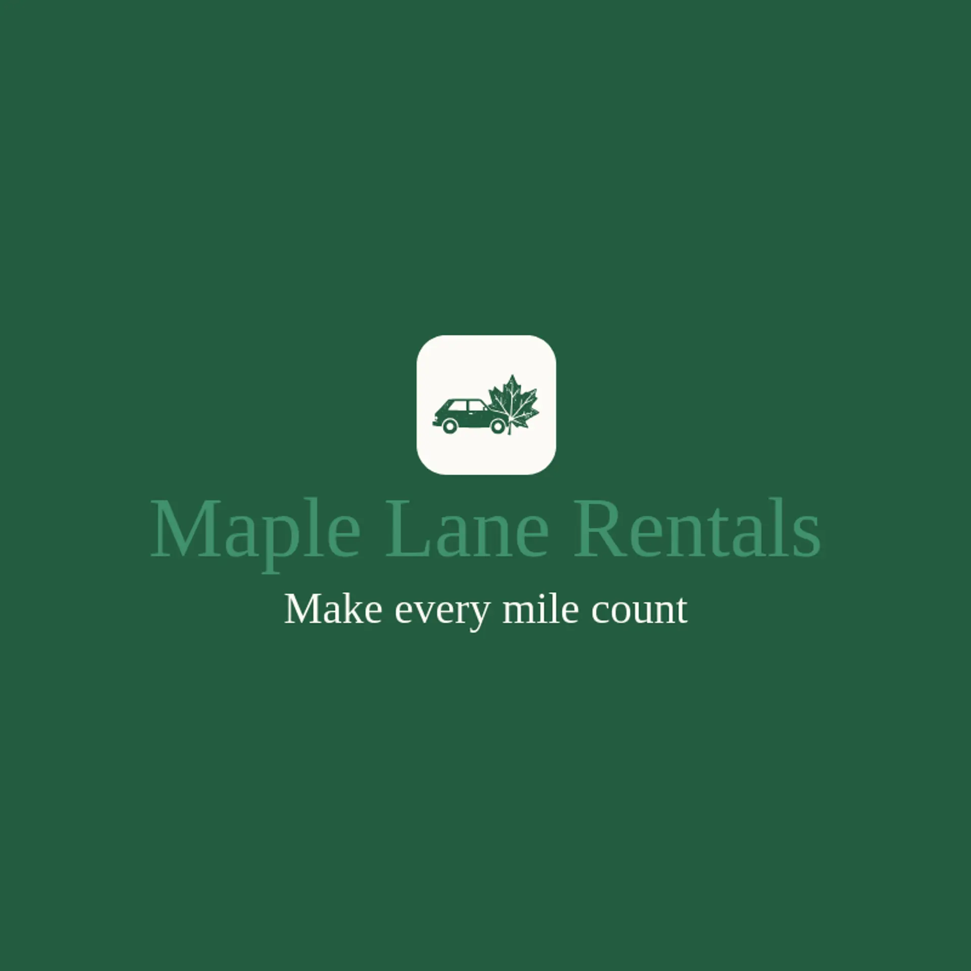 Maple Lane Rentals logo for car rental