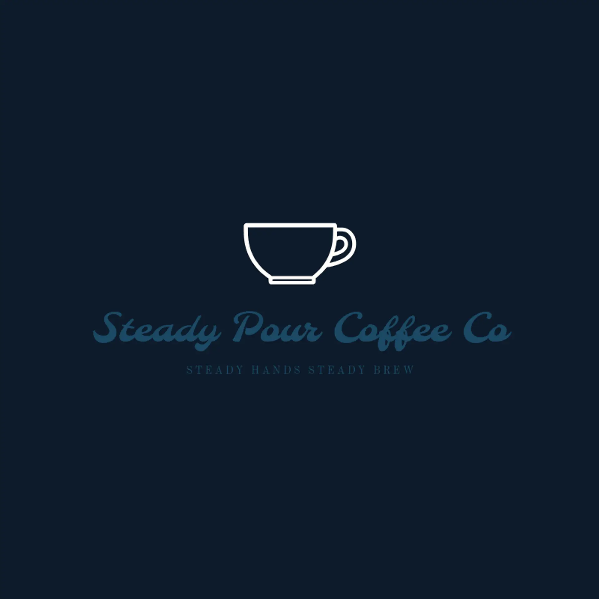 Steady Pour Coffee Co logo for coffee