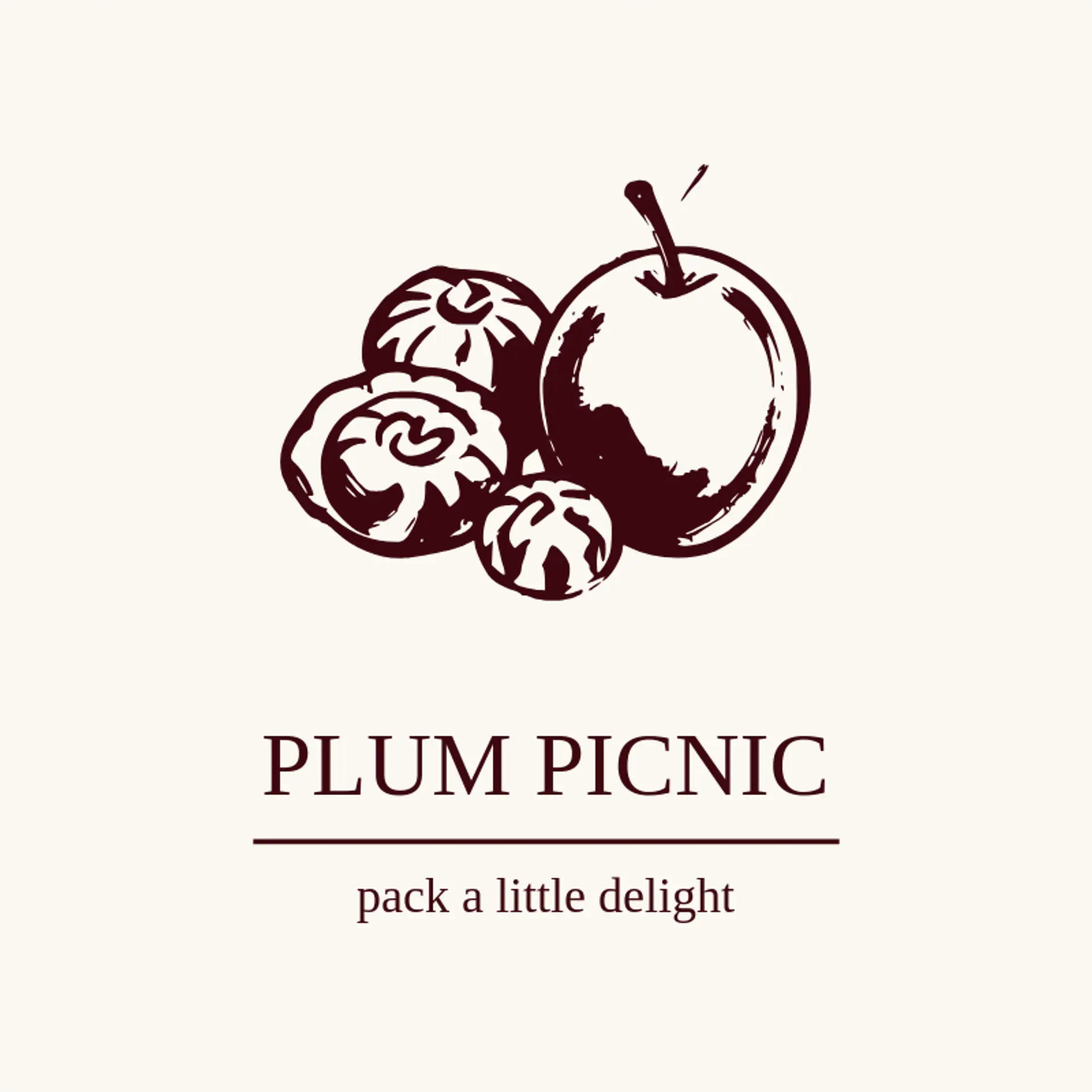 Plum Picnic logo for sweets