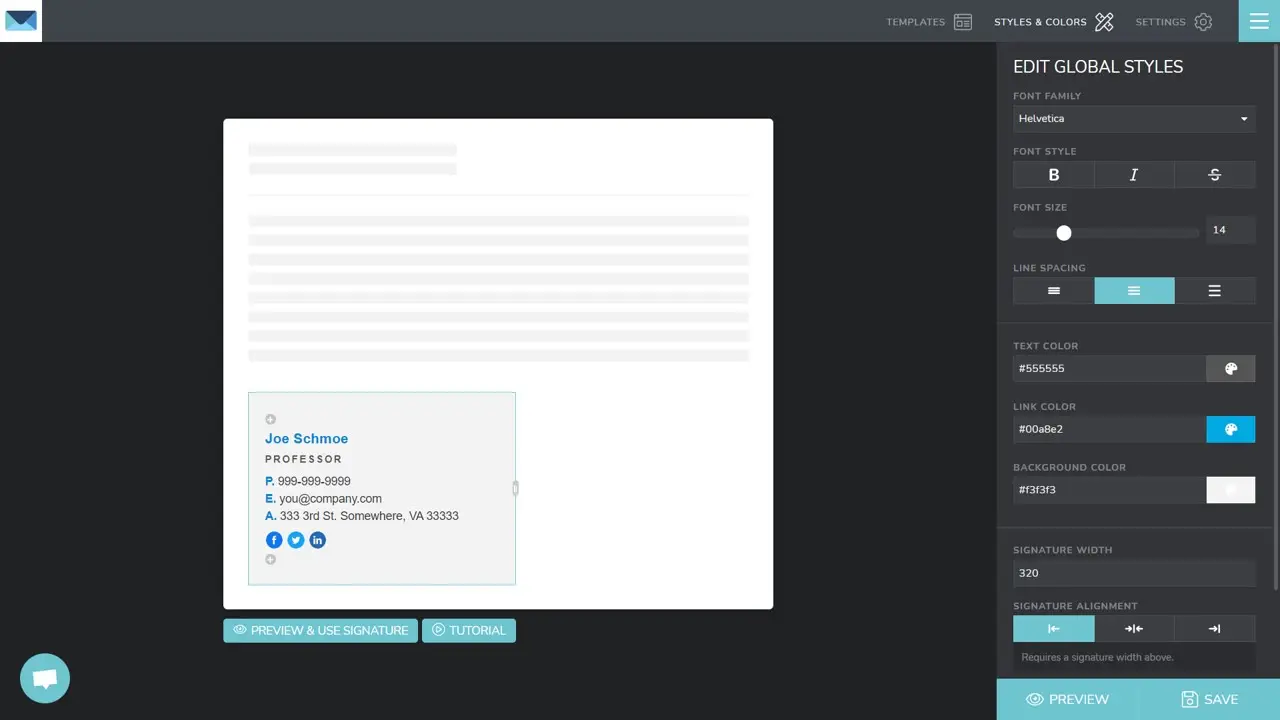 Signature.Email email signature generator