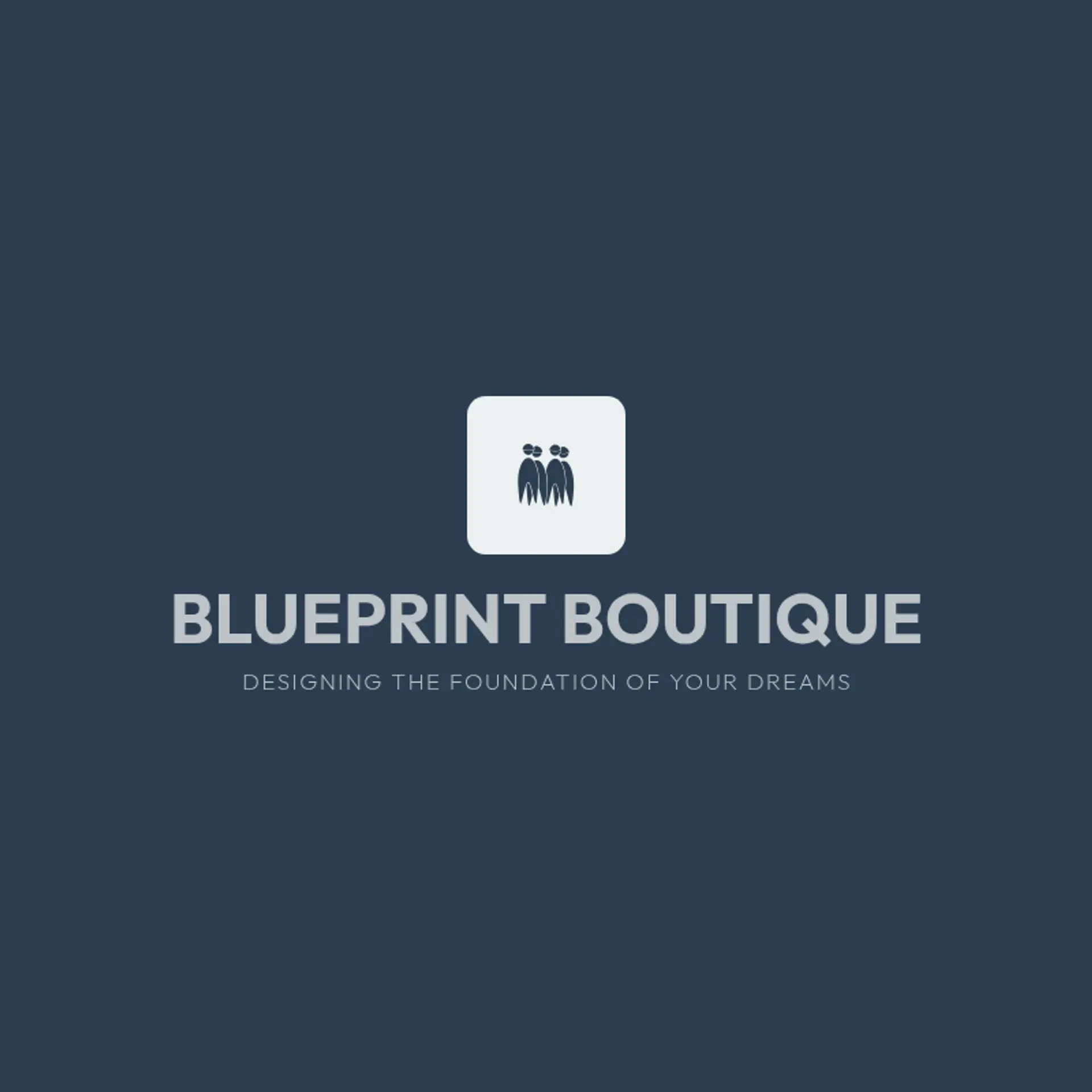 Blueprint Boutique logo for construction designer