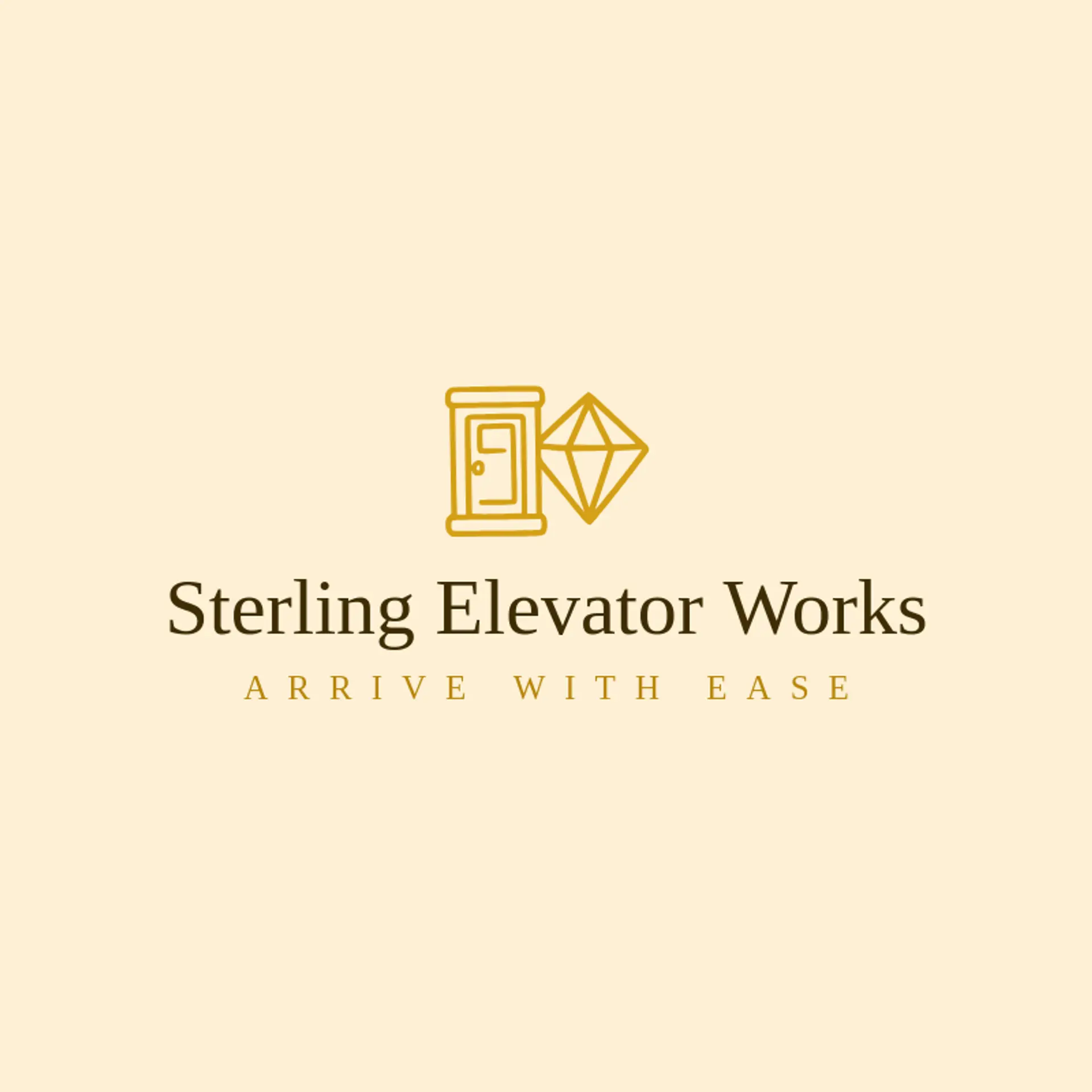 Sterling Elevator Works logo for elevator