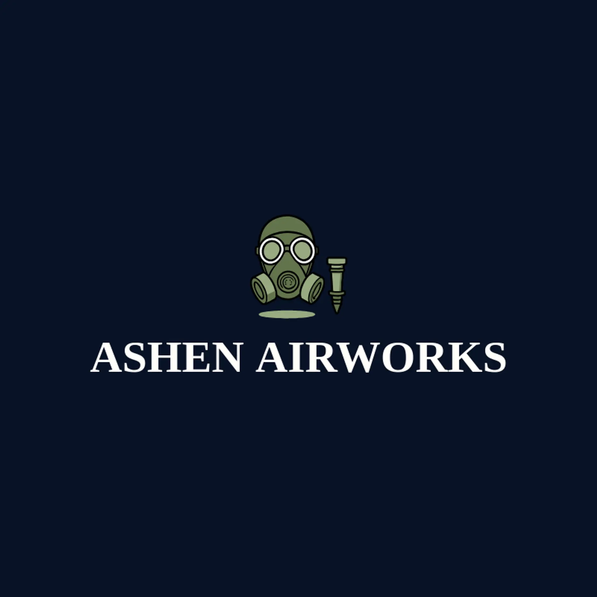 Ashen Airworks logo for gas mask