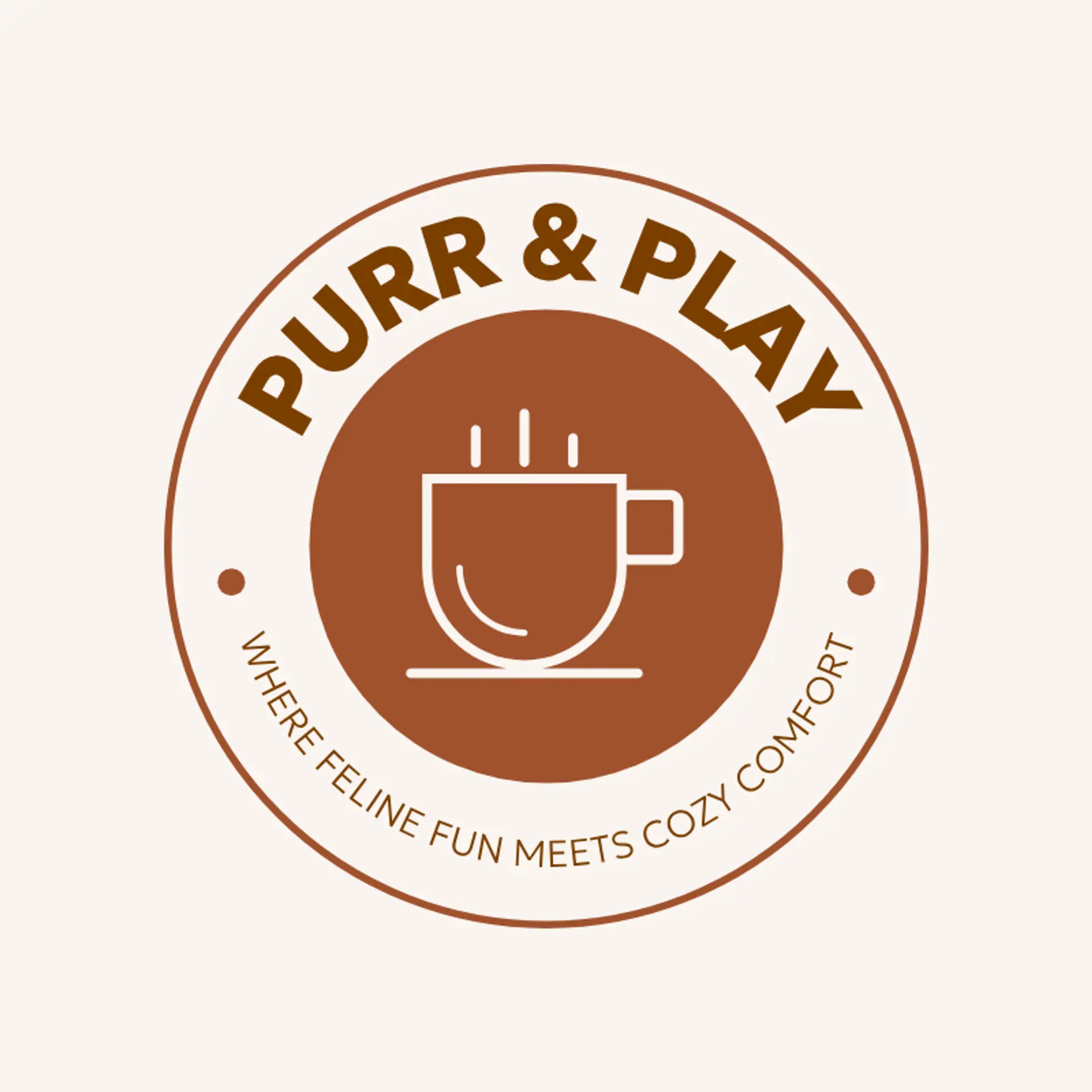 Purr & Play logo for cat cafe