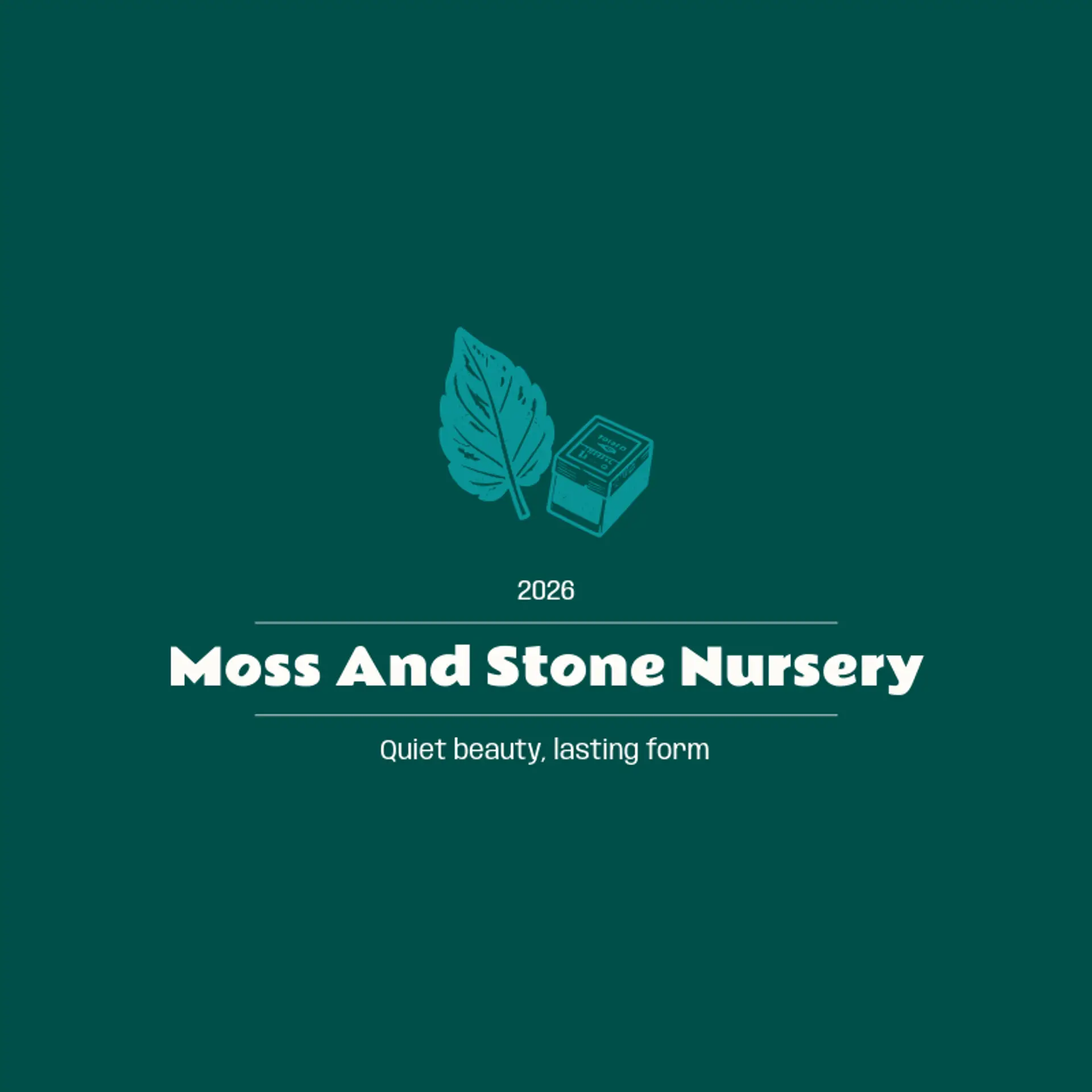 Moss and Stone Nursery logo for garden