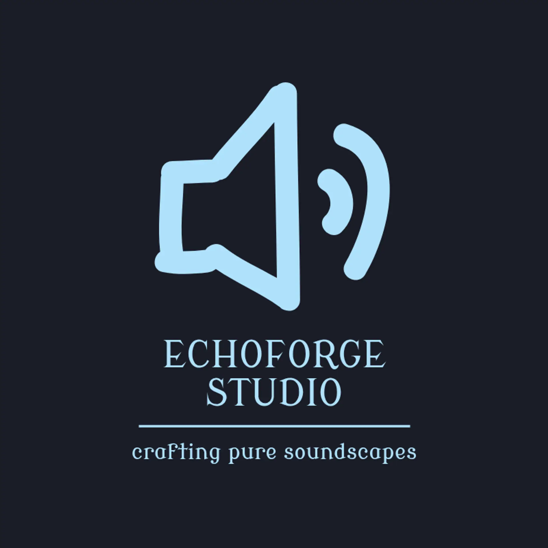 EchoWaves Studios logo for music production