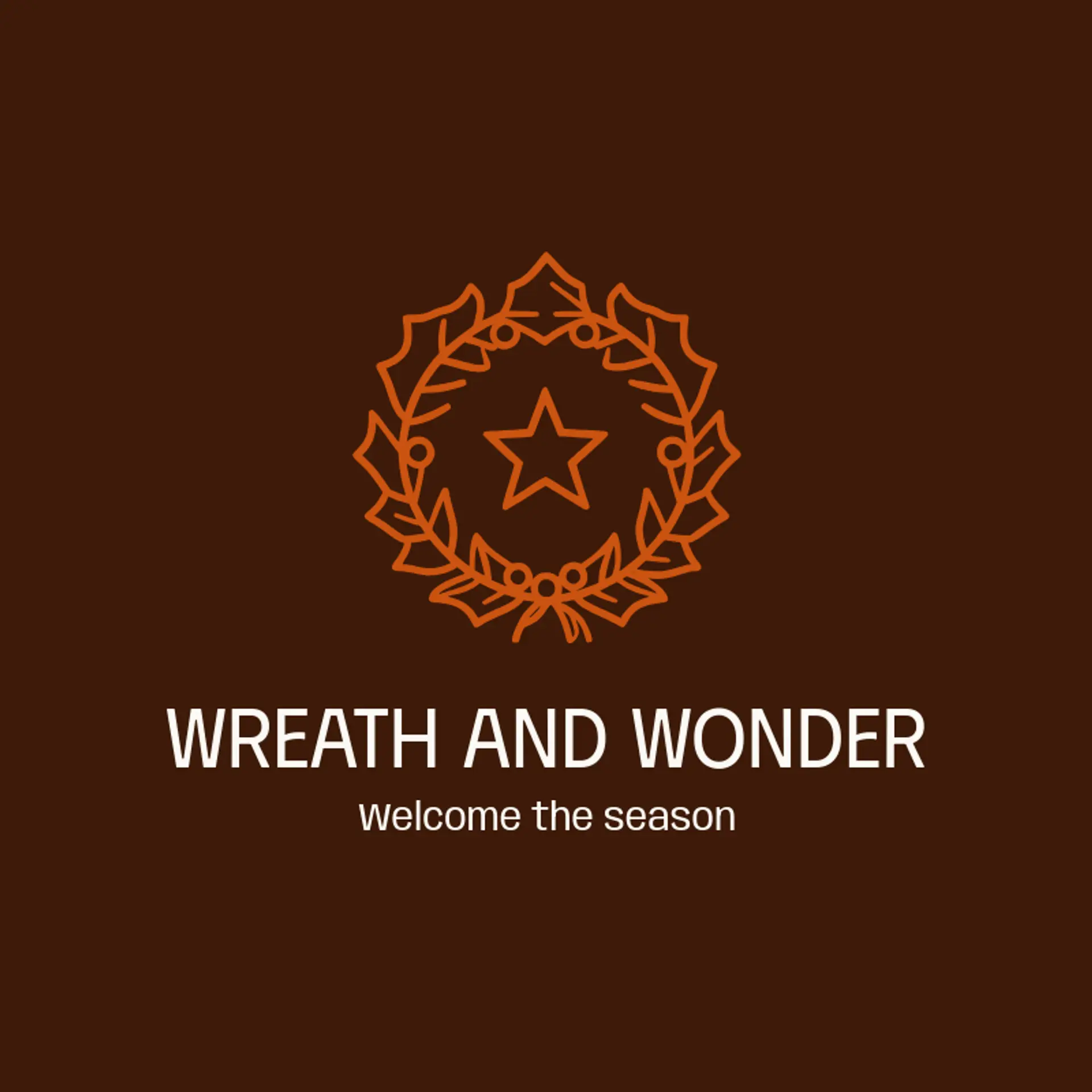 Wreath and Wonder logo for christmas