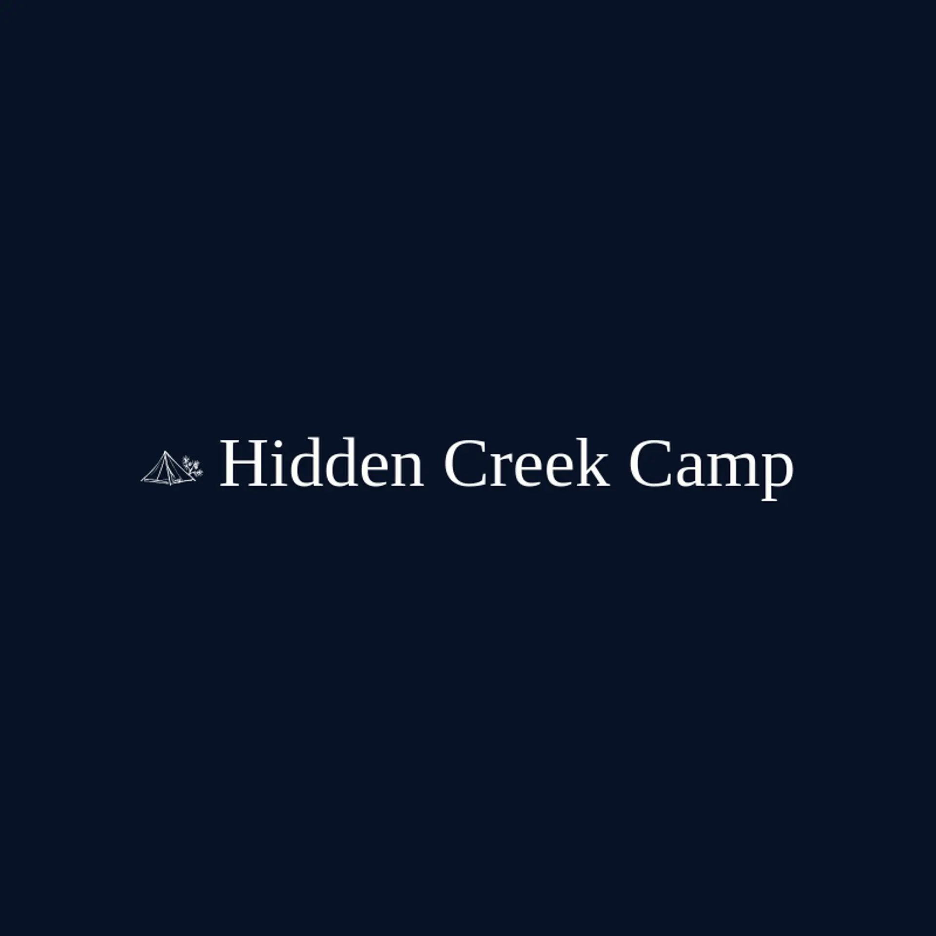 Hidden Creek Camp logo for camp