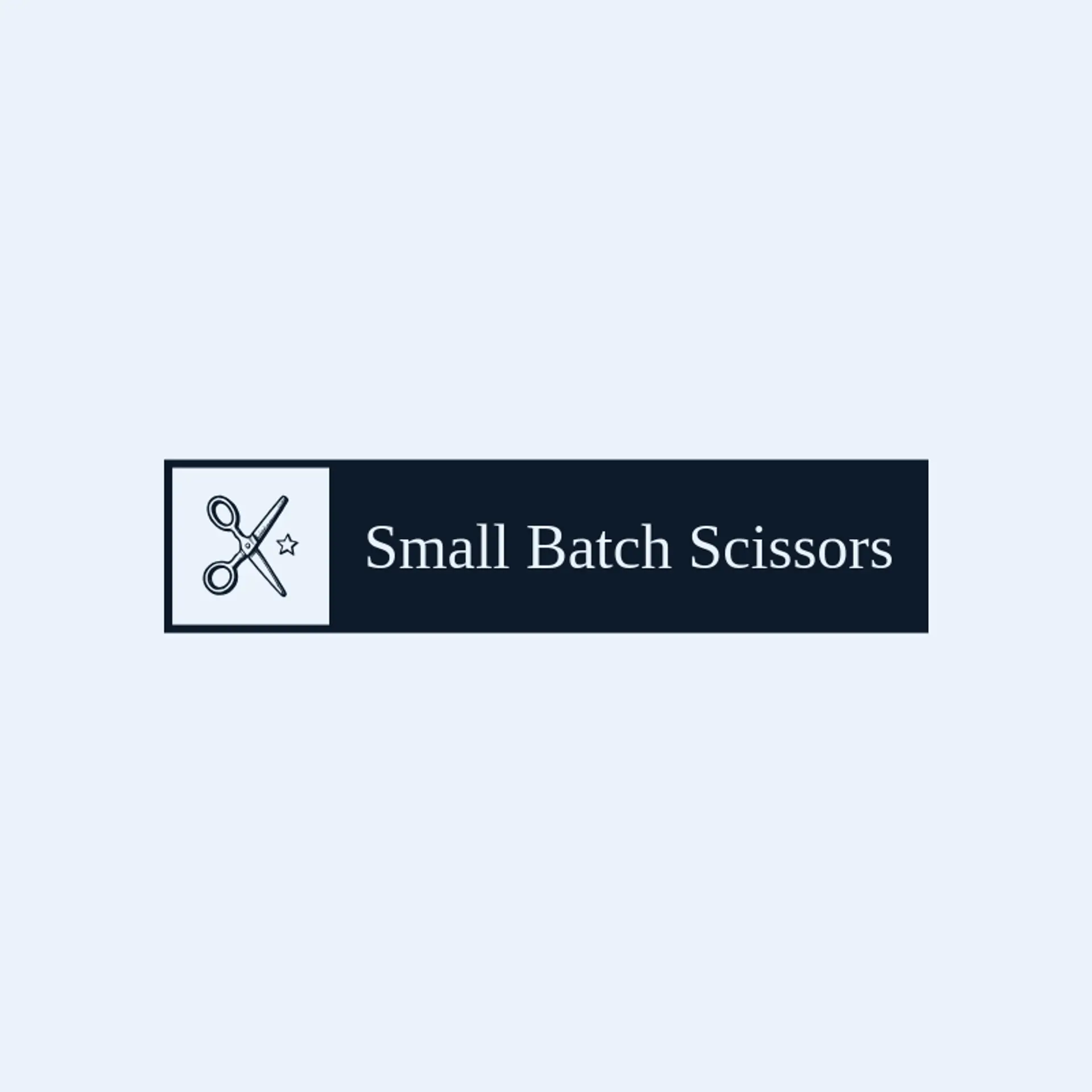 Small Batch Scissors logo for scissors