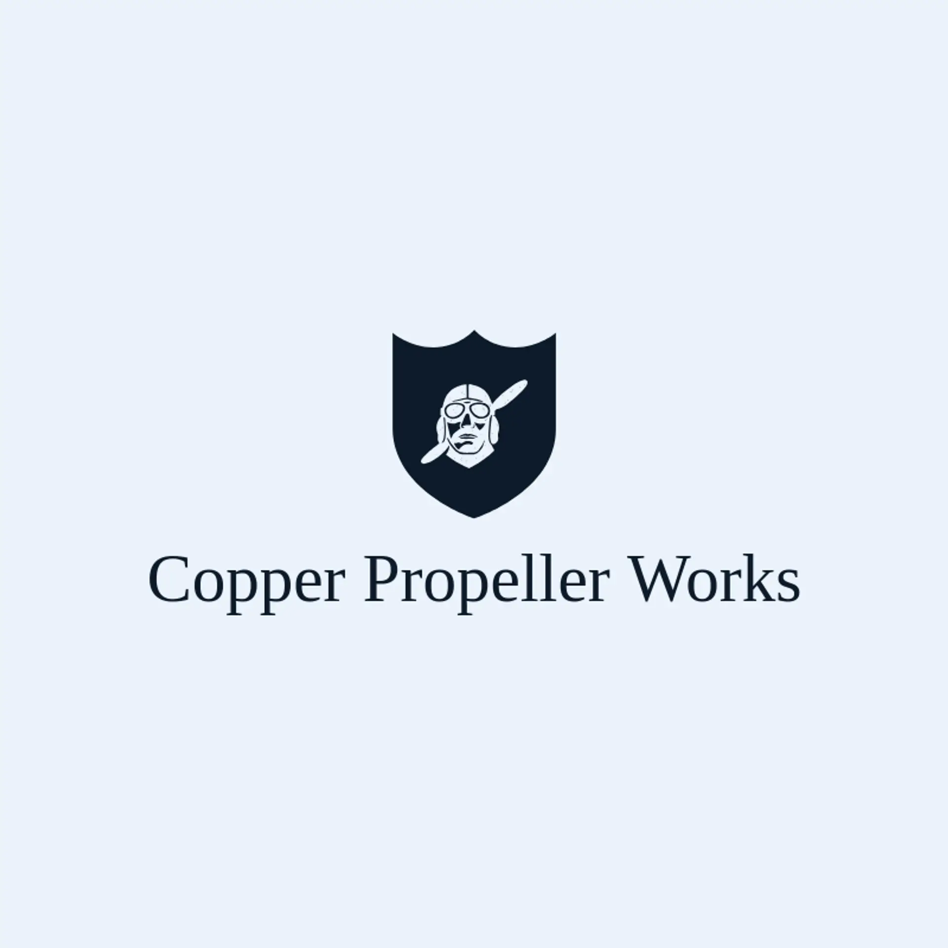 Copper Propeller Works logo for aviator