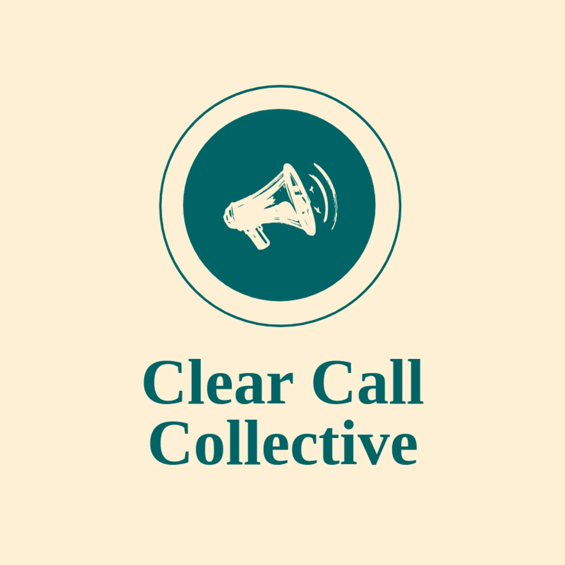Clear Call Collective logo for megaphone