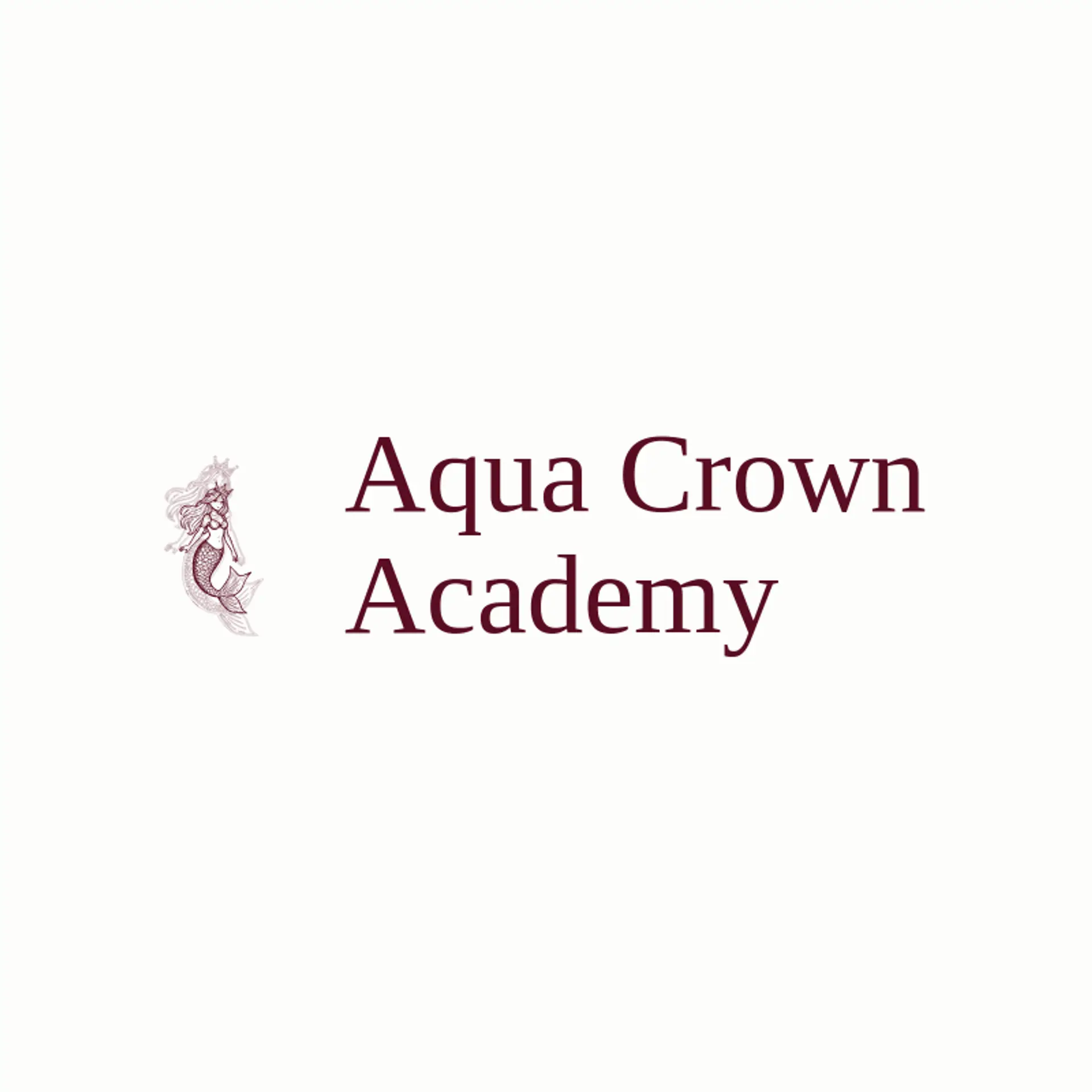 Aqua Crown Academy logo for mermaid