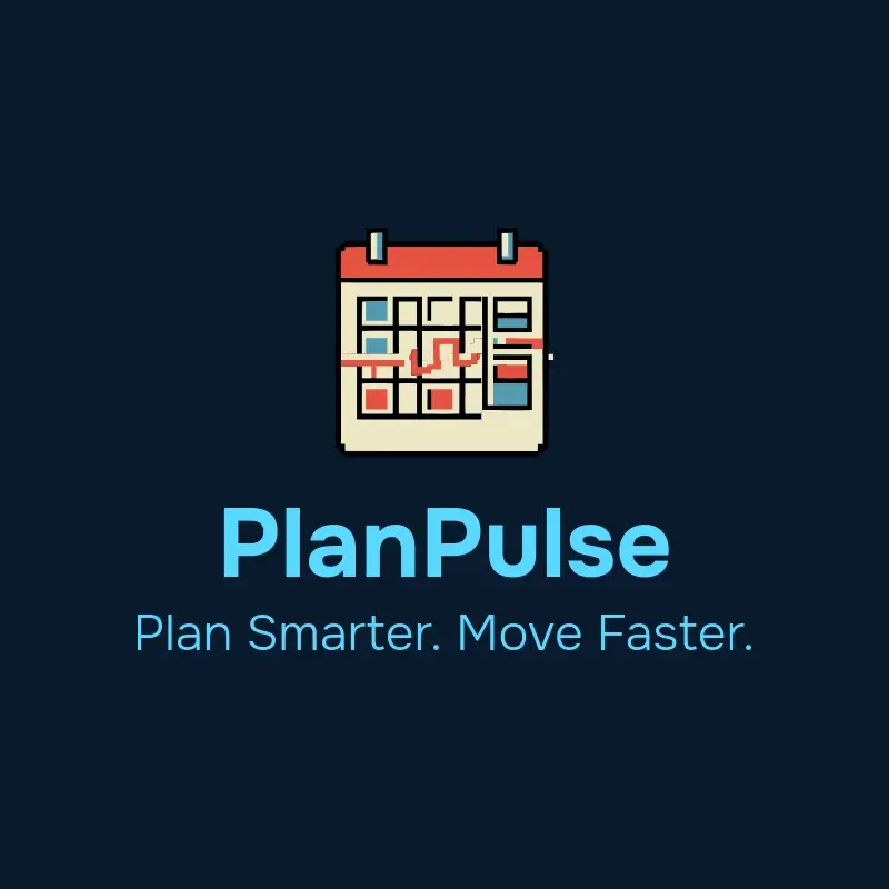 The app name PlanPulse as a branded logo with a color icon