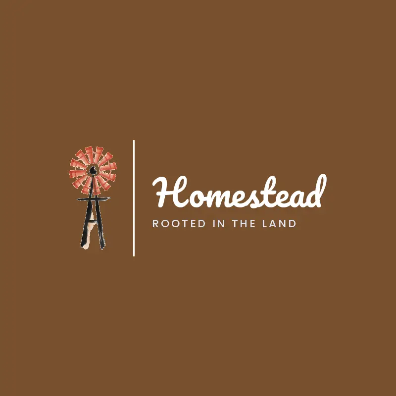 Farm windmill brush paint farm logo