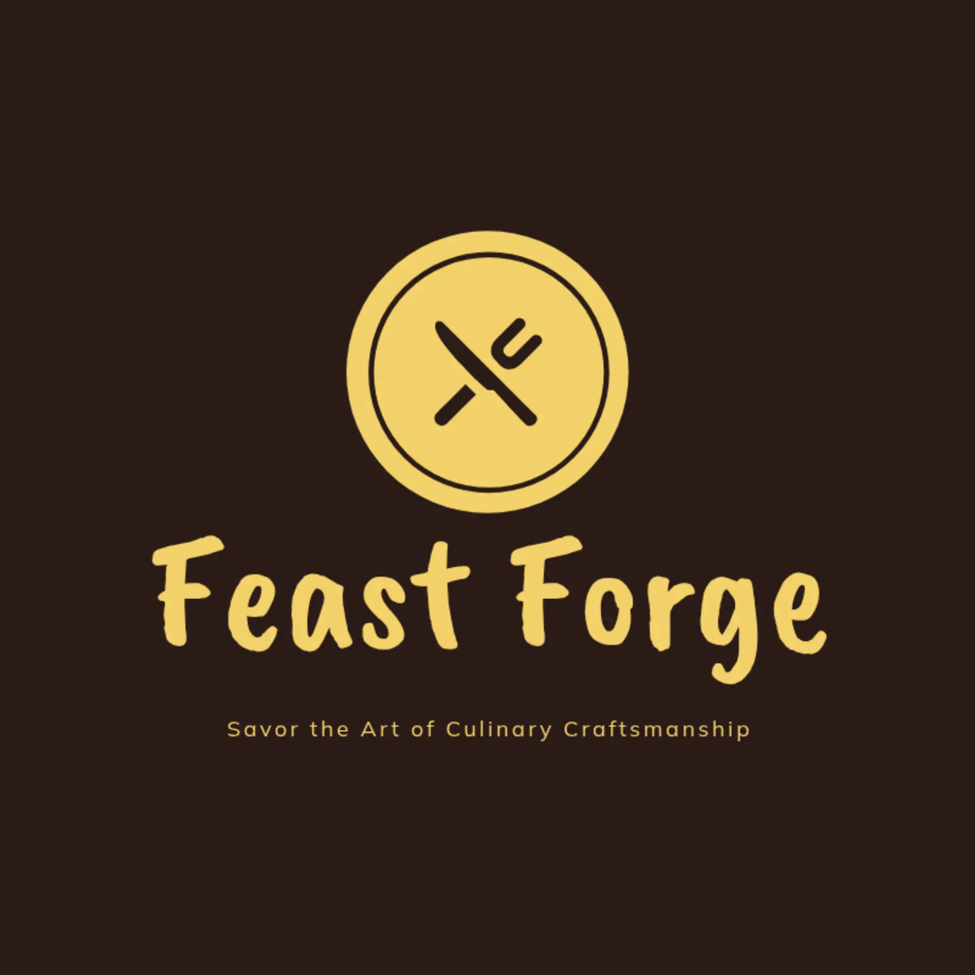 Feast Forge logo for cool restaurant