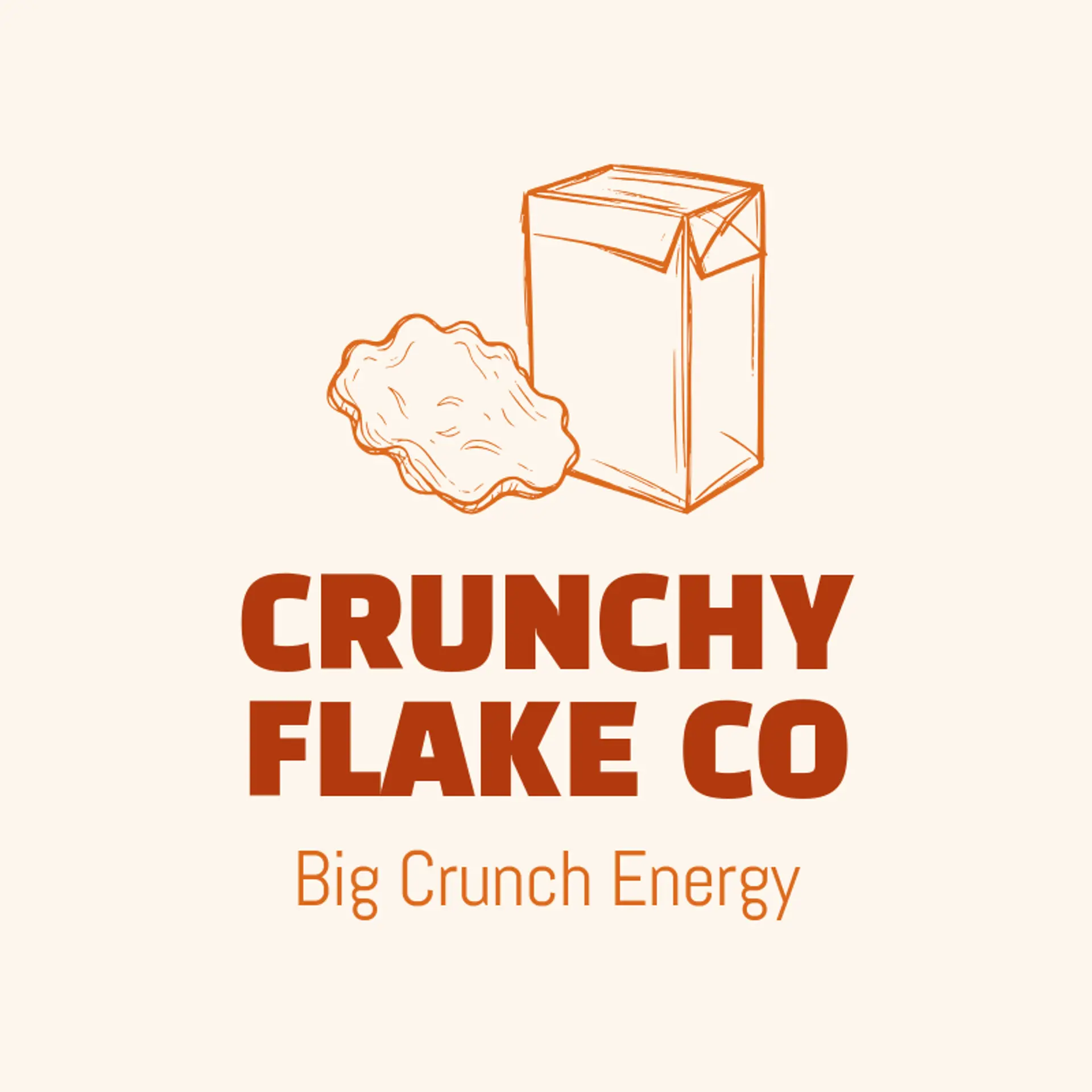 Crunchy Flake Co logo for cereal