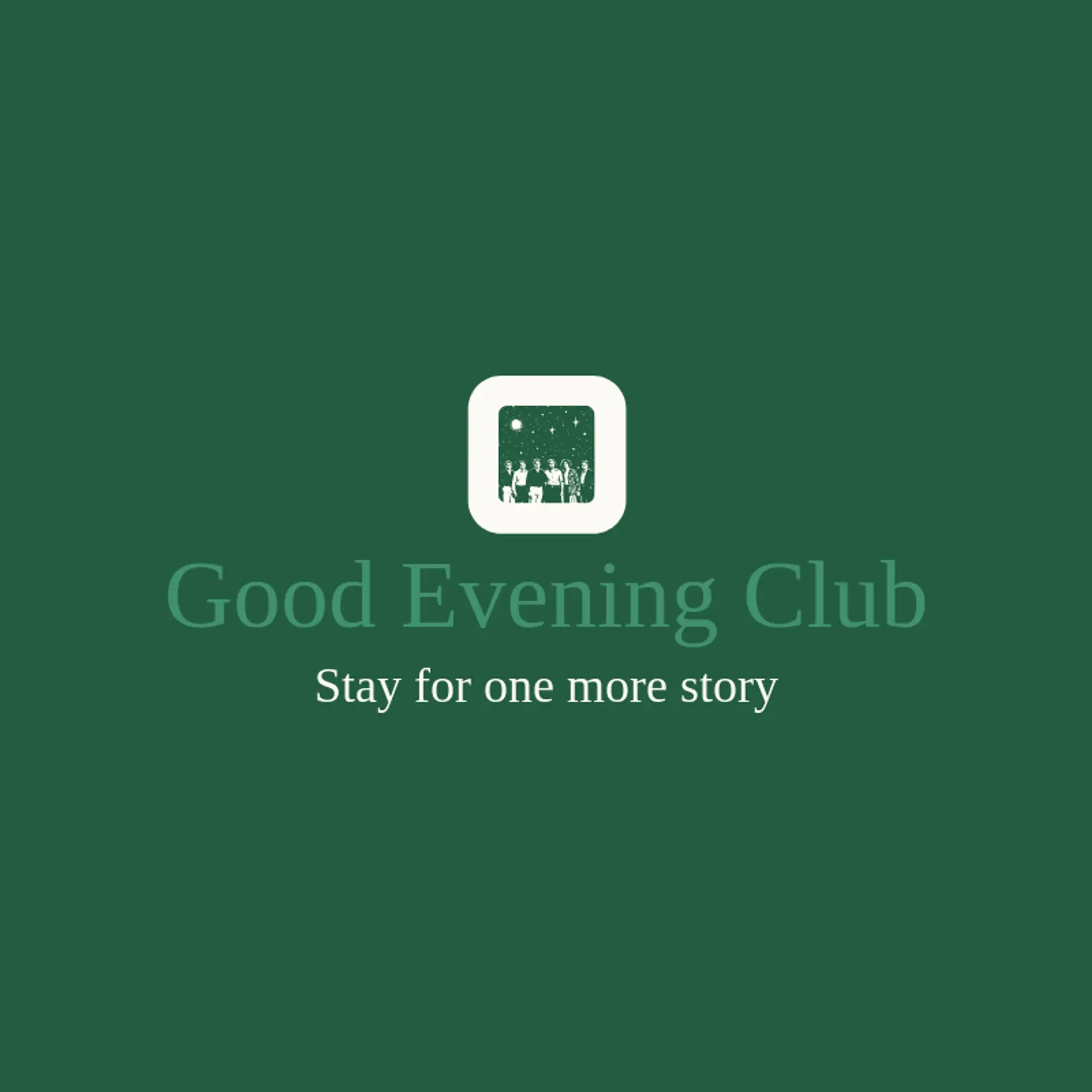Good Evening Club logo for social club