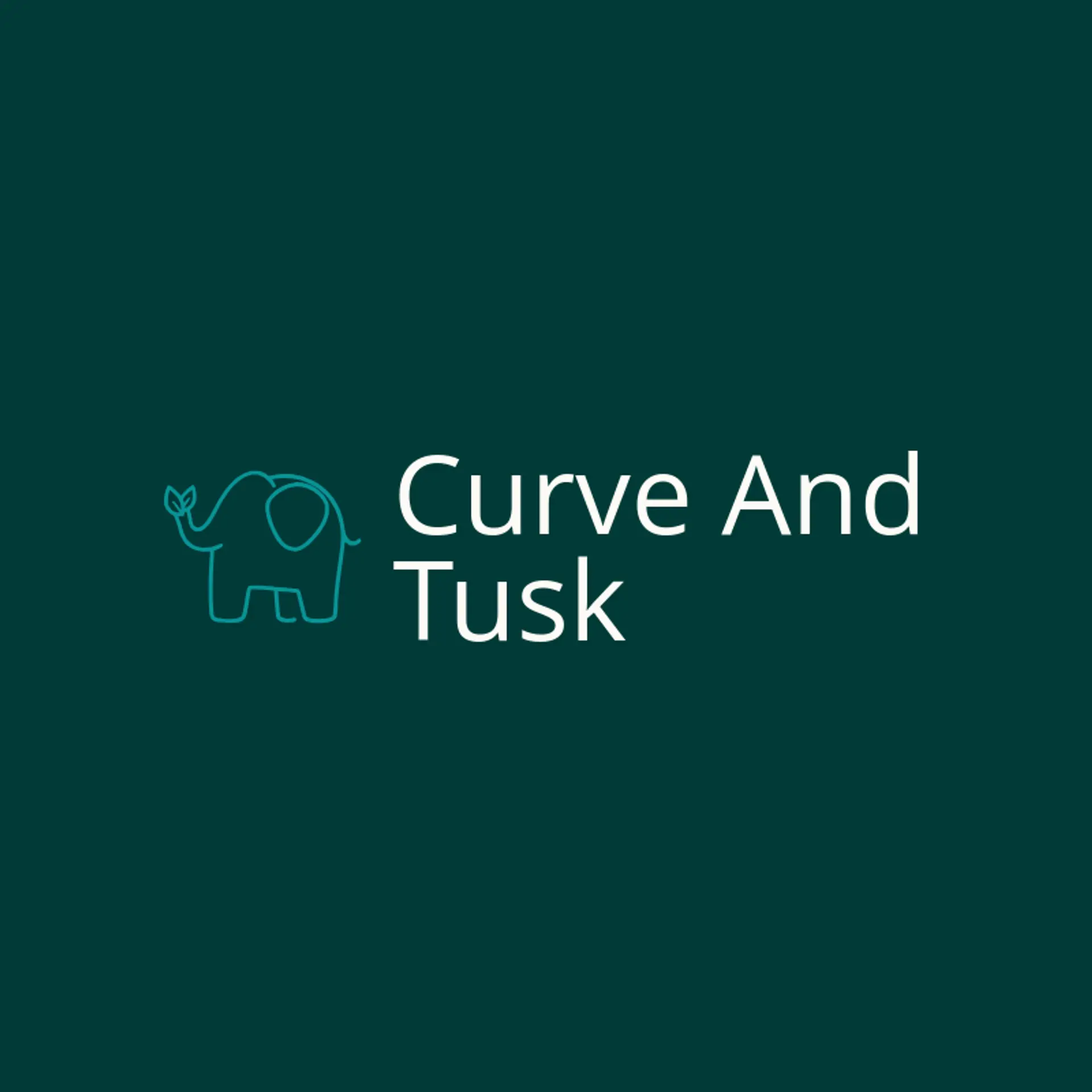 Curve and Tusk logo for elephant