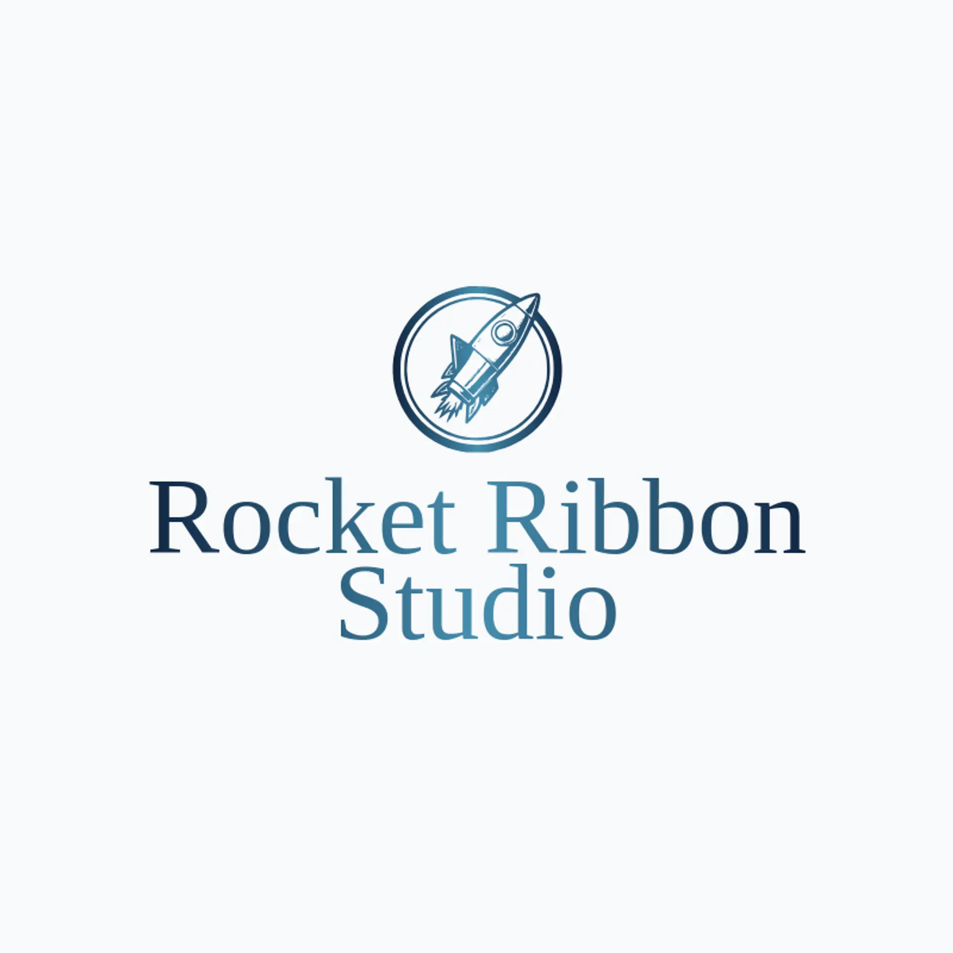 Rocket Ribbon Studio logo for content creator