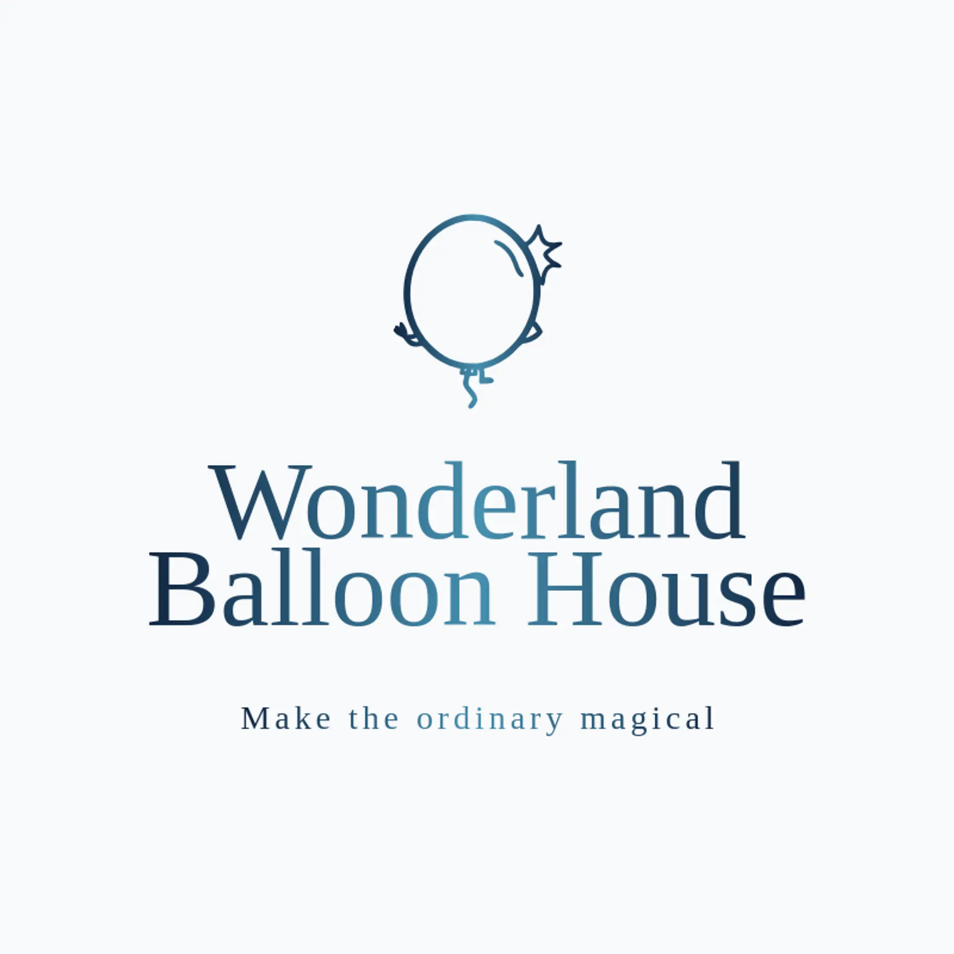 Wonderland Balloon House logo for balloon