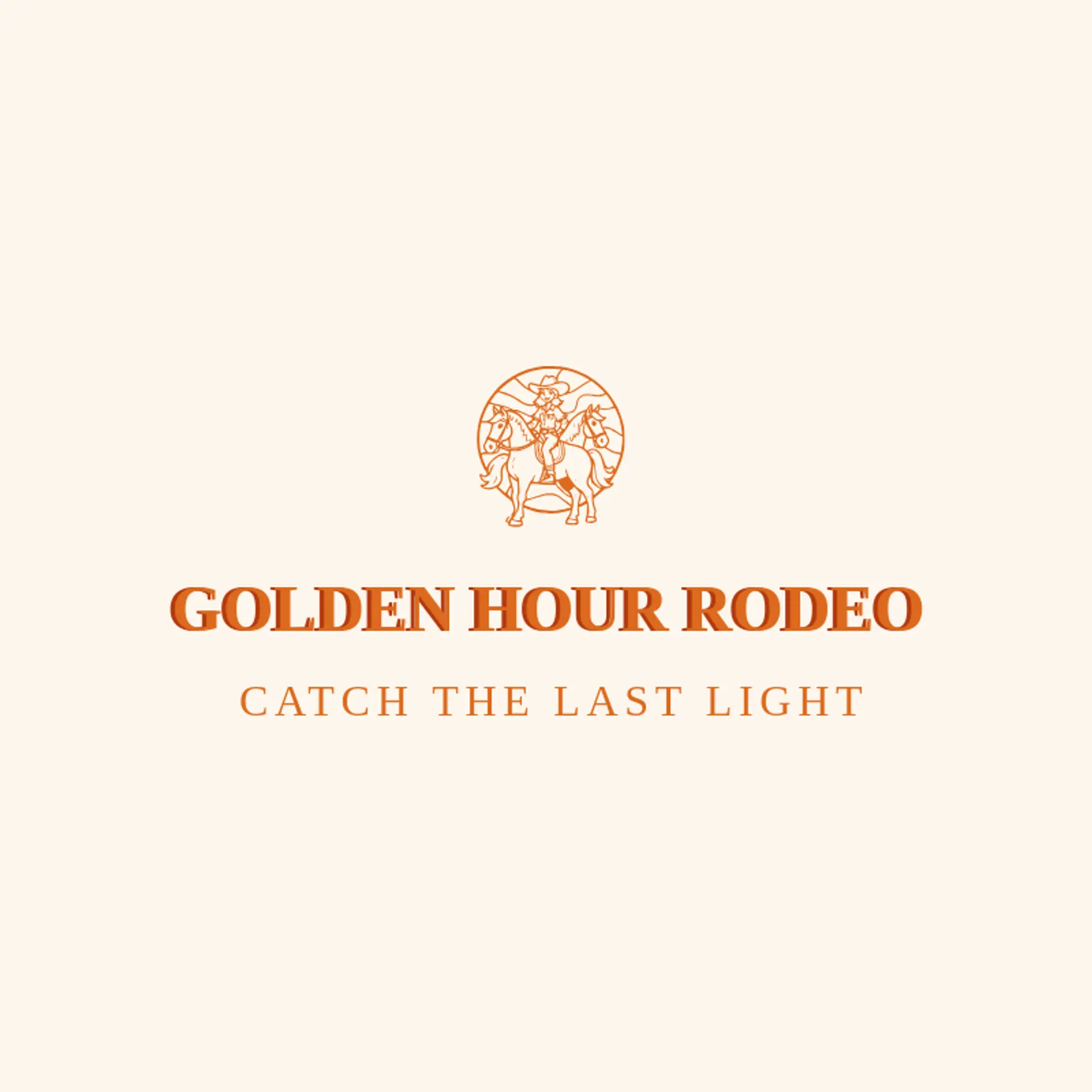 Golden Hour Rodeo logo for cowgirl