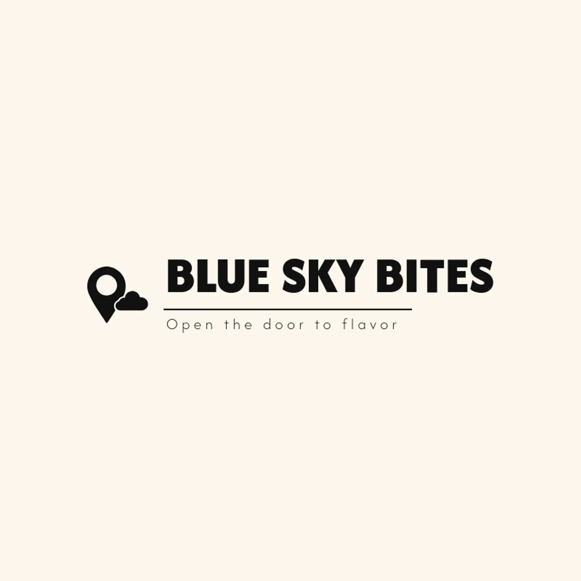 Blue Sky Bites logo for cloud kitchen